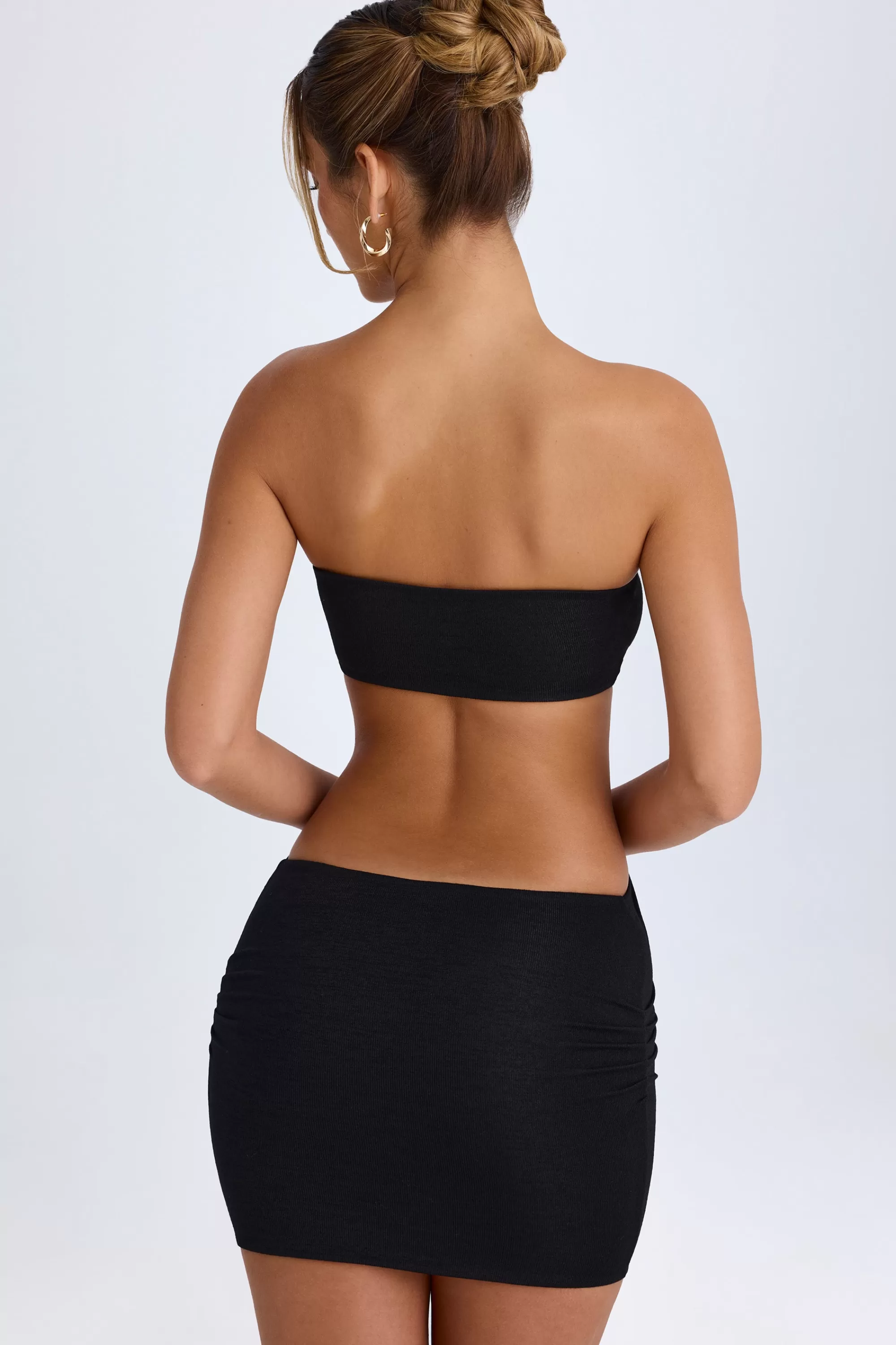 Oh Polly Bandeau Cut-Out Mini Dress In Black Sale