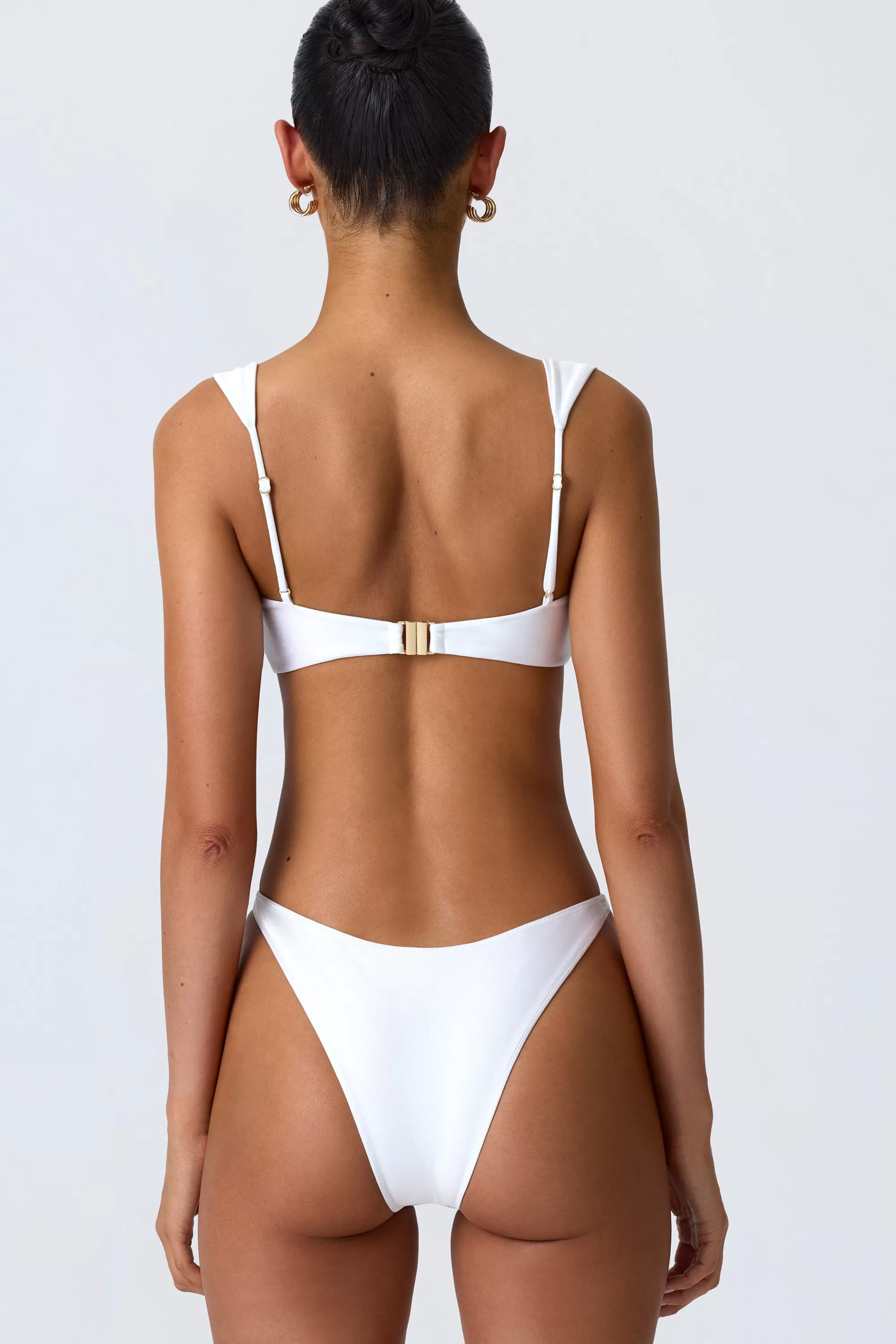 Oh Polly Embellished Cheeky Bikini Bottoms In White White Online