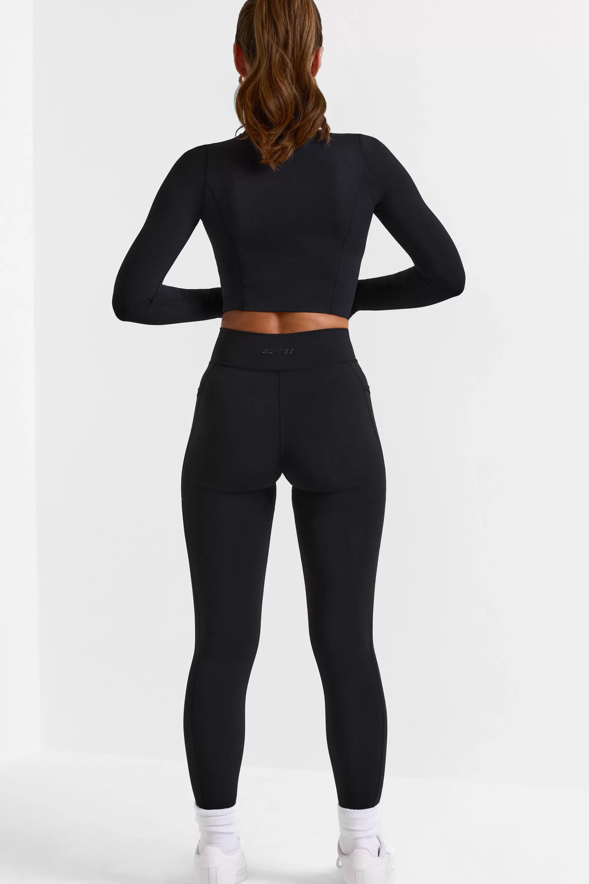 Oh Polly Full Length Leggings With Pockets In Black Best Sale