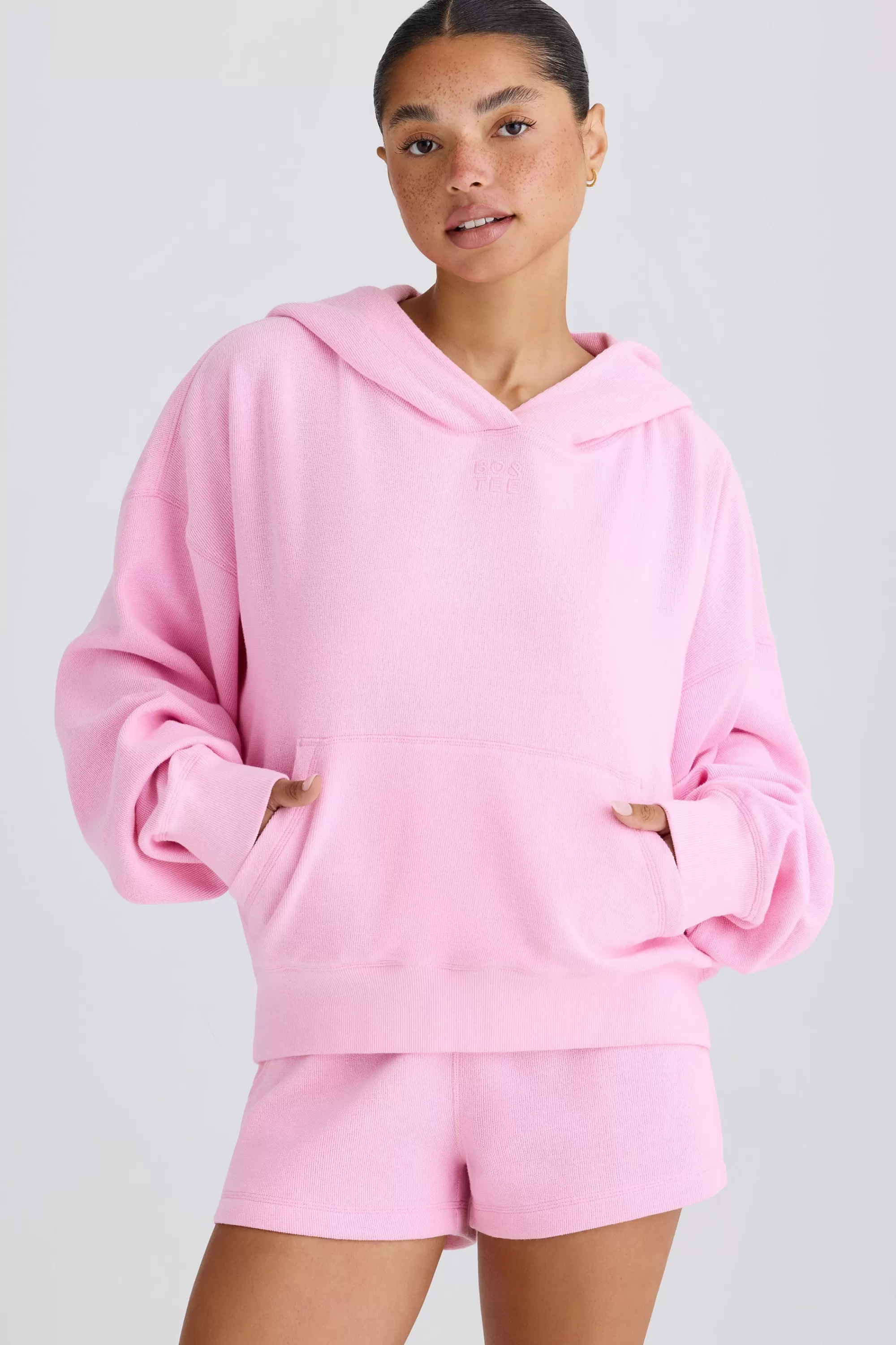 Oh Polly Graphic-Print Hoodie In Bubblegum Pink Bubblegum Pink Shop