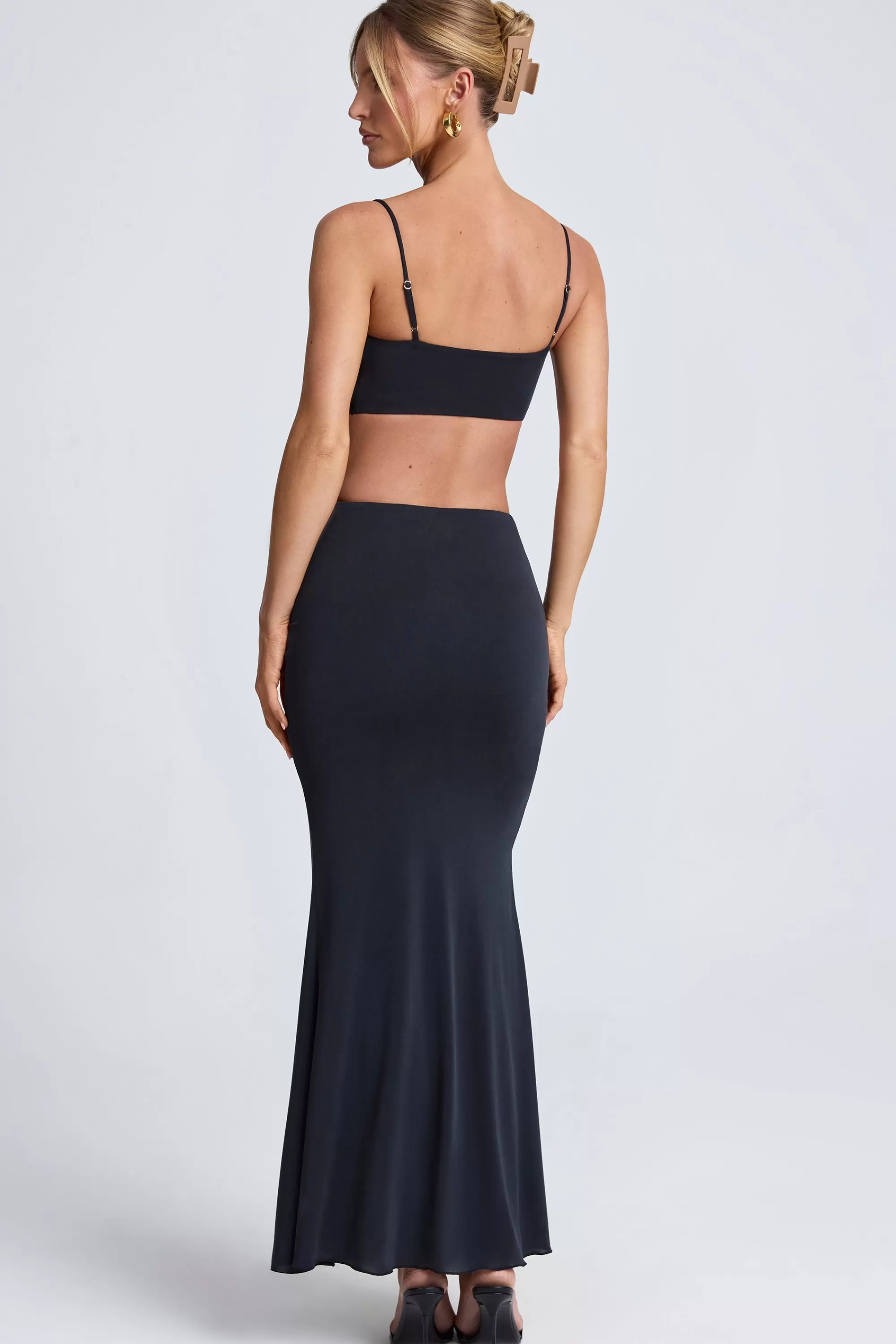 Oh Polly Hardware Detail Cut-Out Maxi Dress In Black Fashion