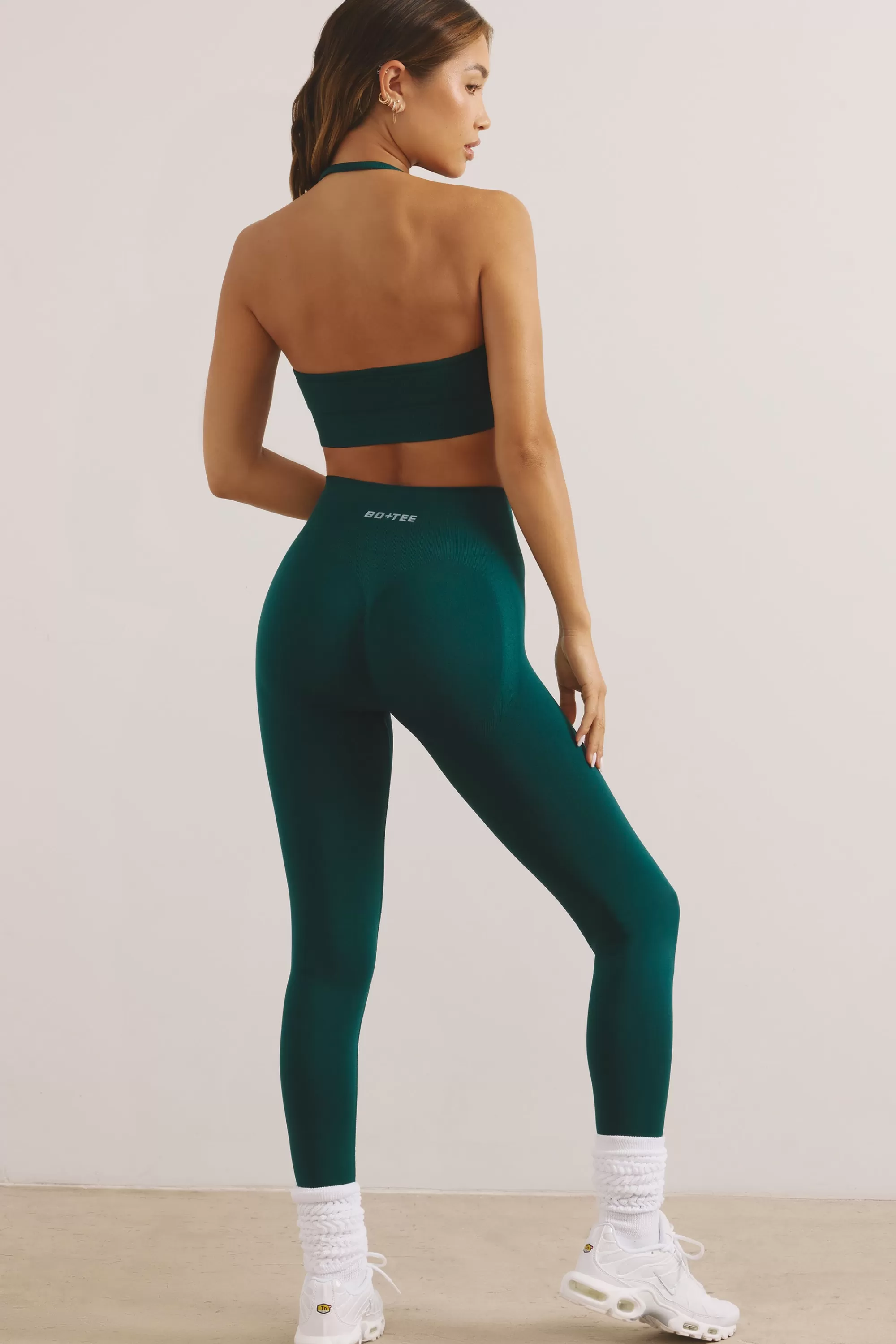 Oh Polly High Waist Define Luxe Leggings In Jade Green Sale