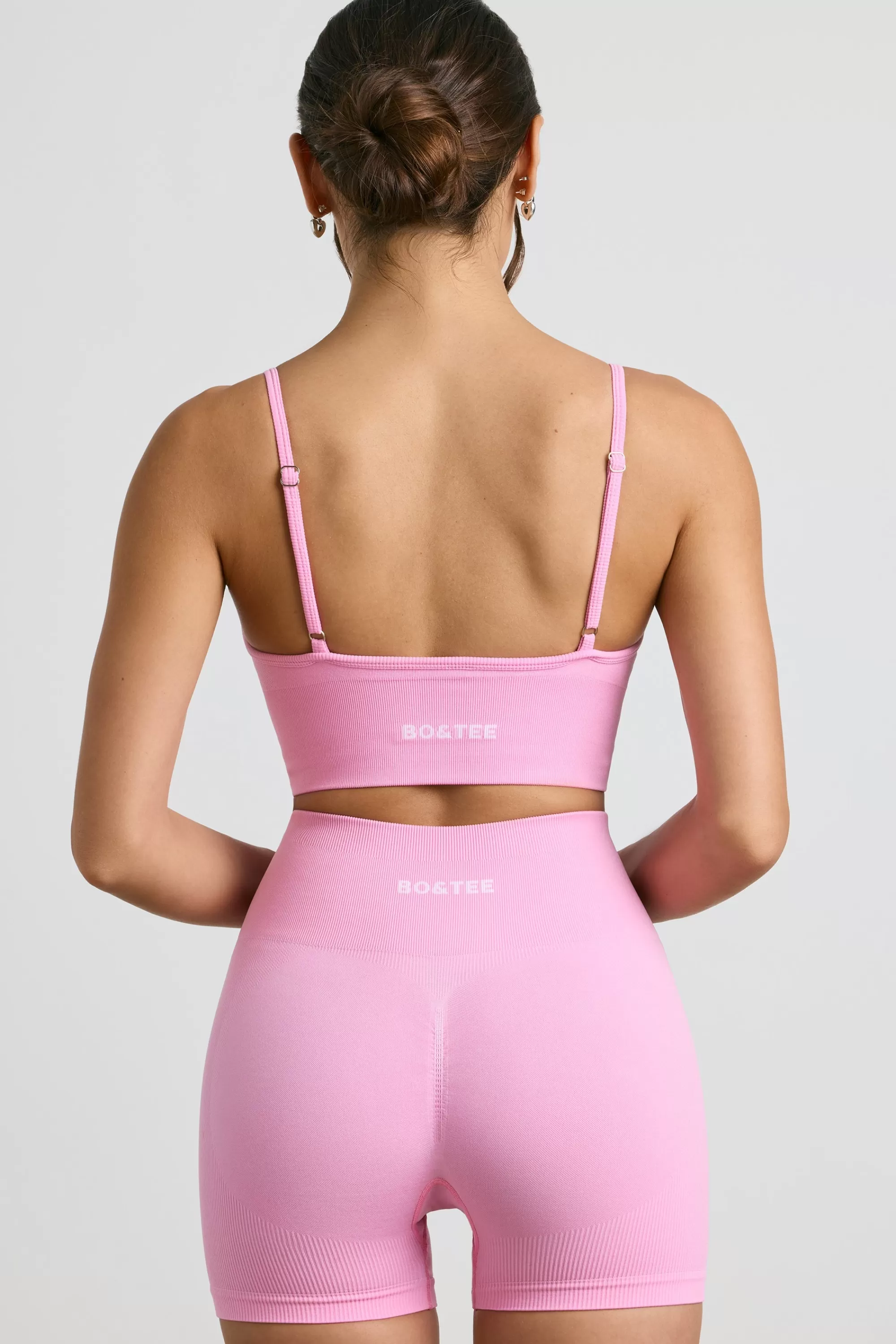 Oh Polly High-Waist Define Luxe Mini Shorts In Bubblegum Pink Online