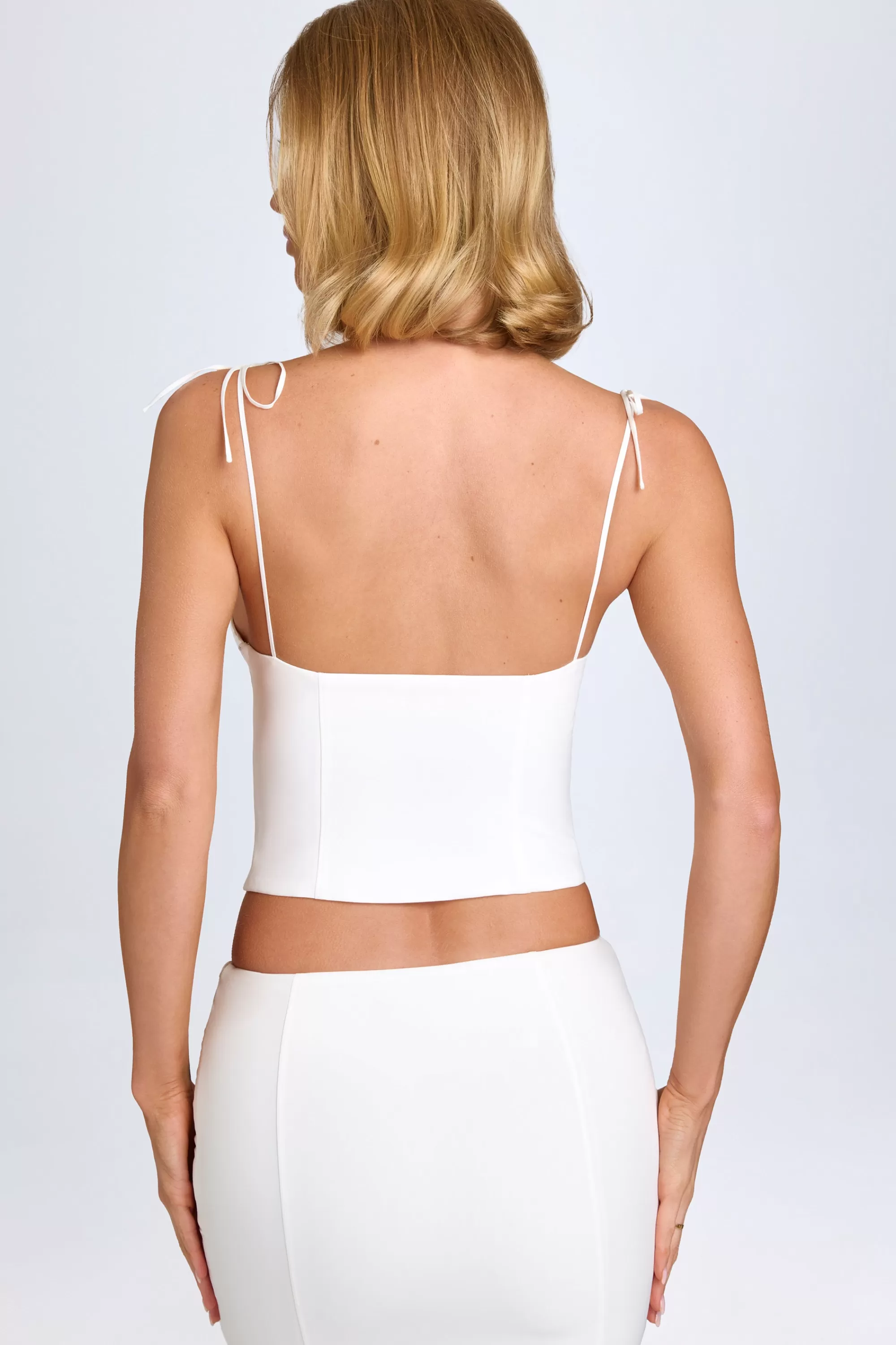 Oh Polly Lace-Trim Camisole Top In White Sale