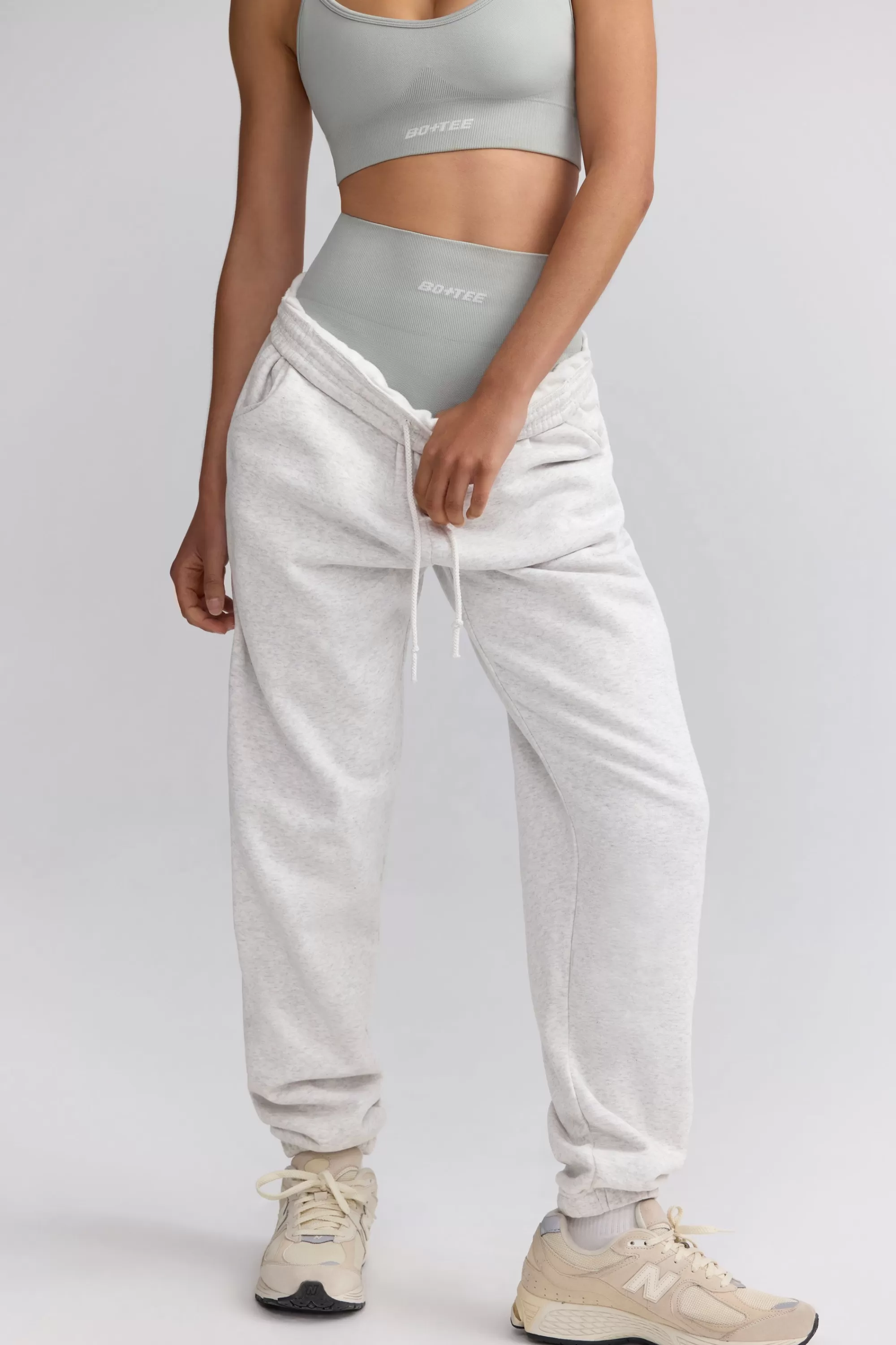 Oh Polly Mid-Rise Joggers In Heather Grey Store