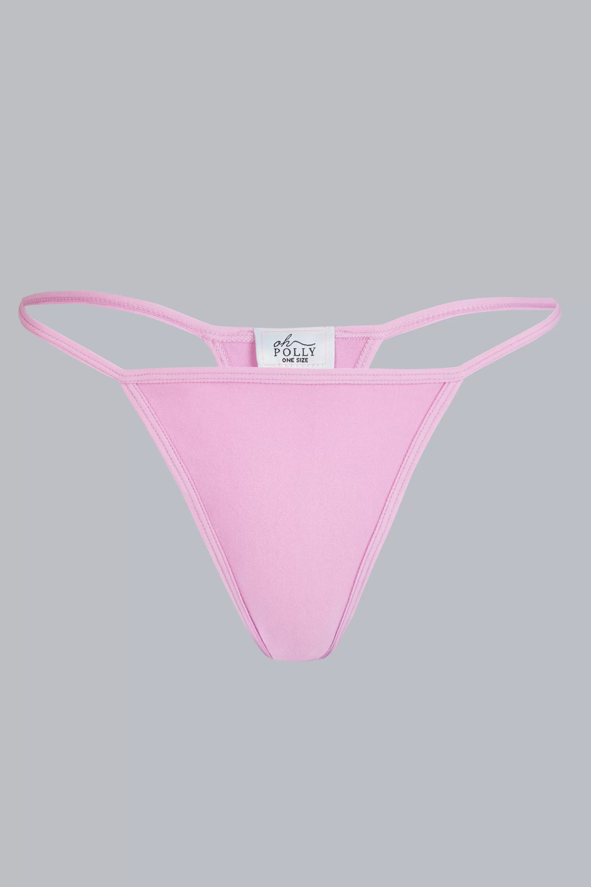 Oh Polly Mid-Rise Seamless Thong In Violet Pink Fashion