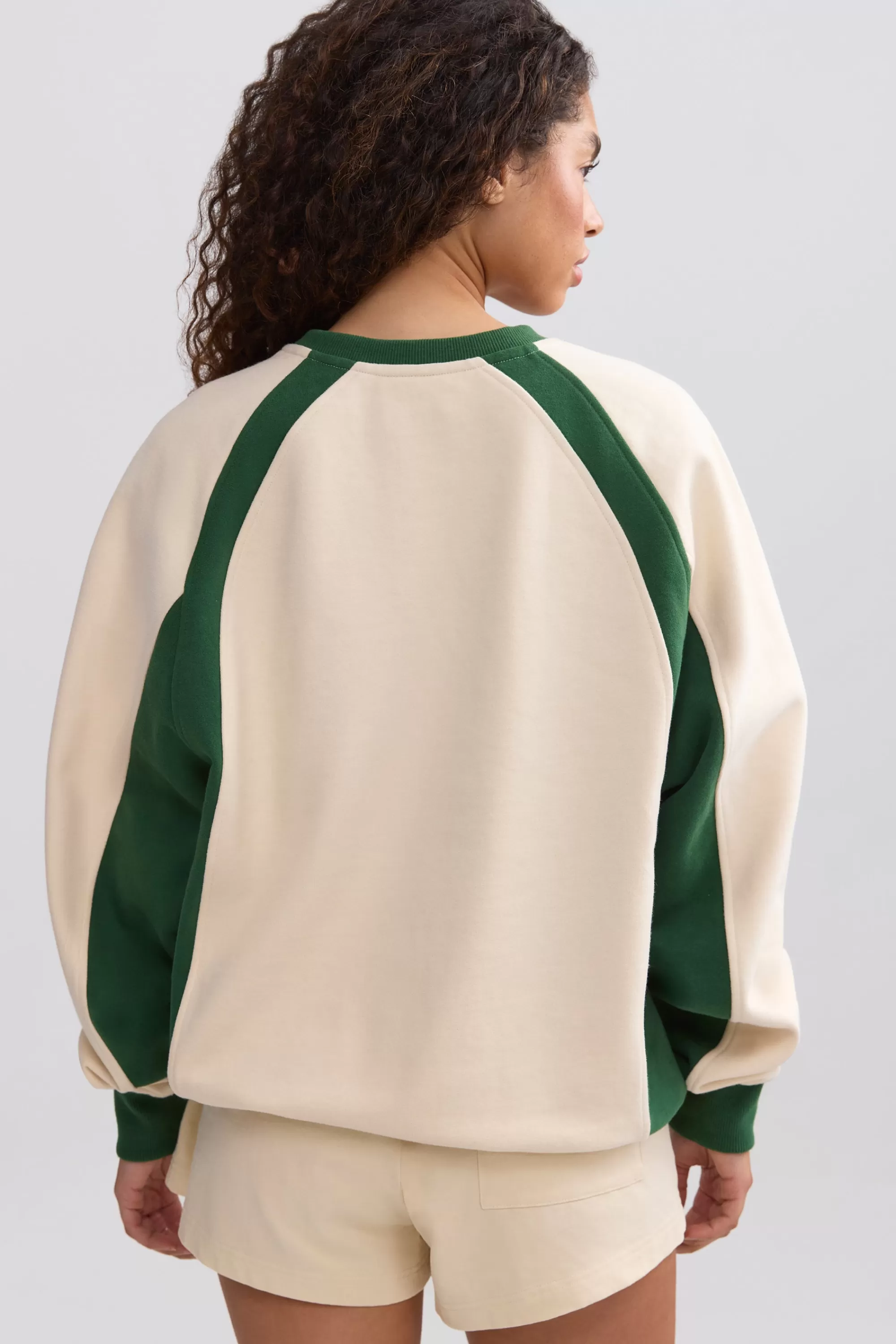 Oh Polly Oversized Colourblock Sweatshirt In Marble Sale