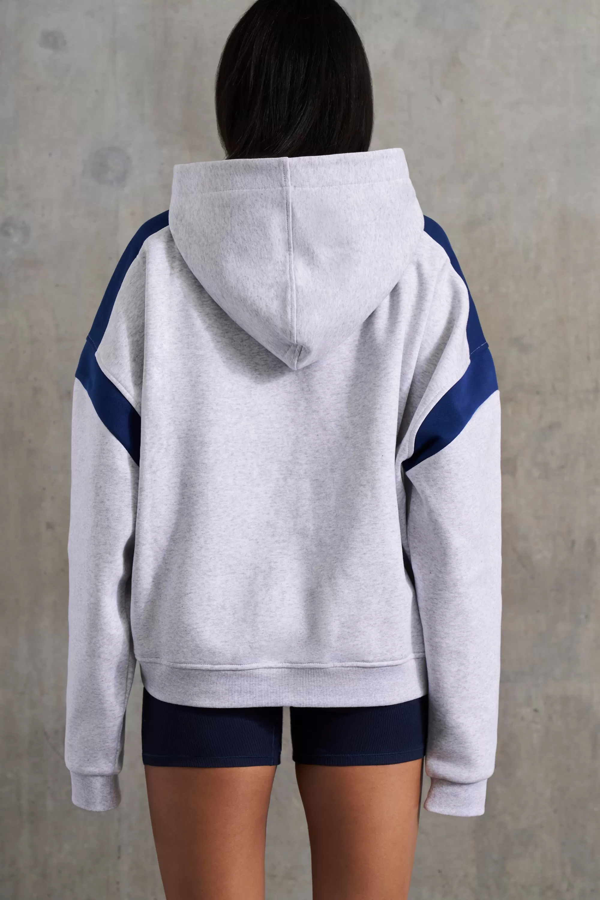 Oh Polly Oversized Hooded Sweatshirt In Heather Grey Discount