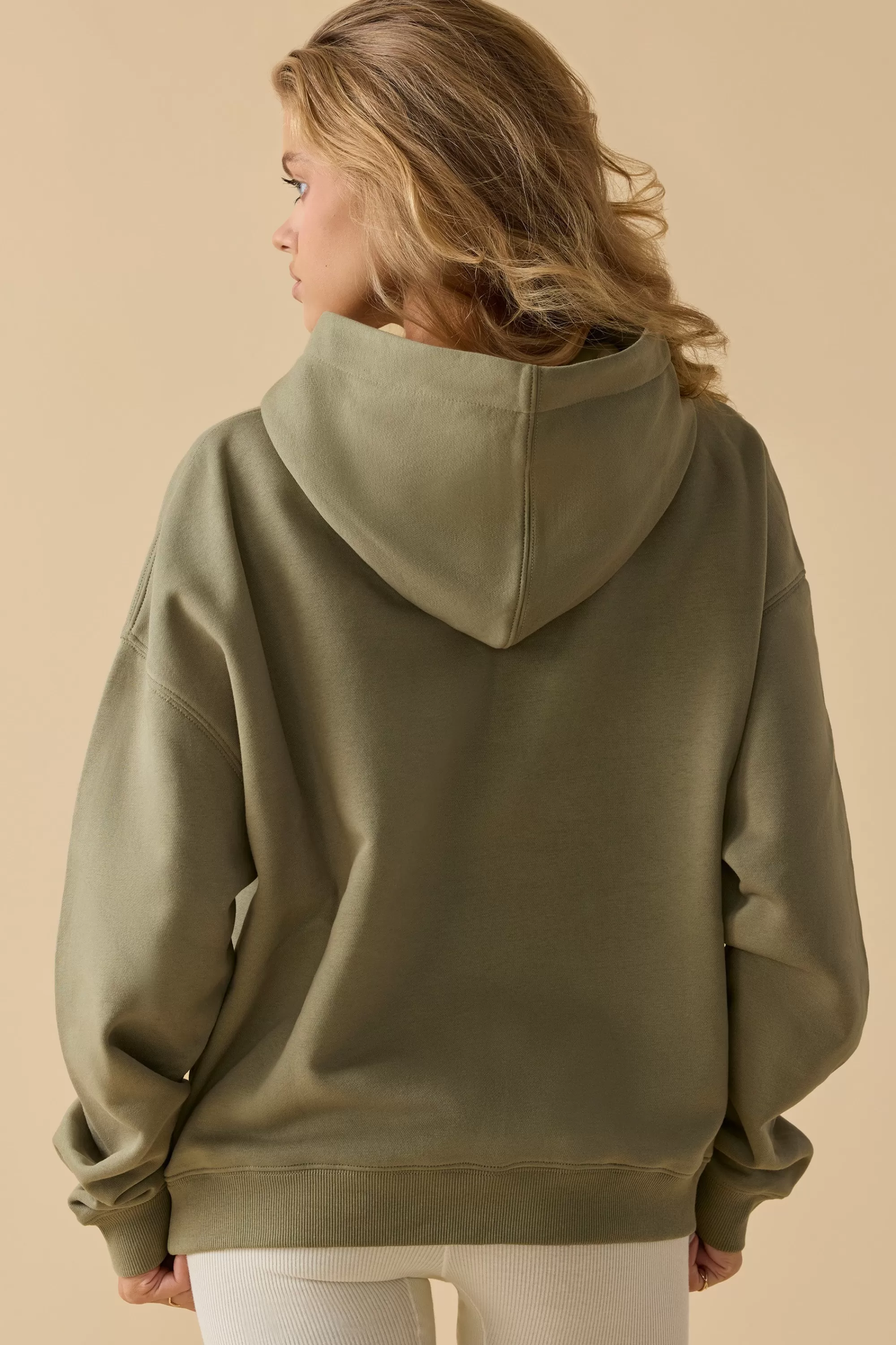 Oh Polly Oversized Hooded Sweatshirt In Soft Olive Sale