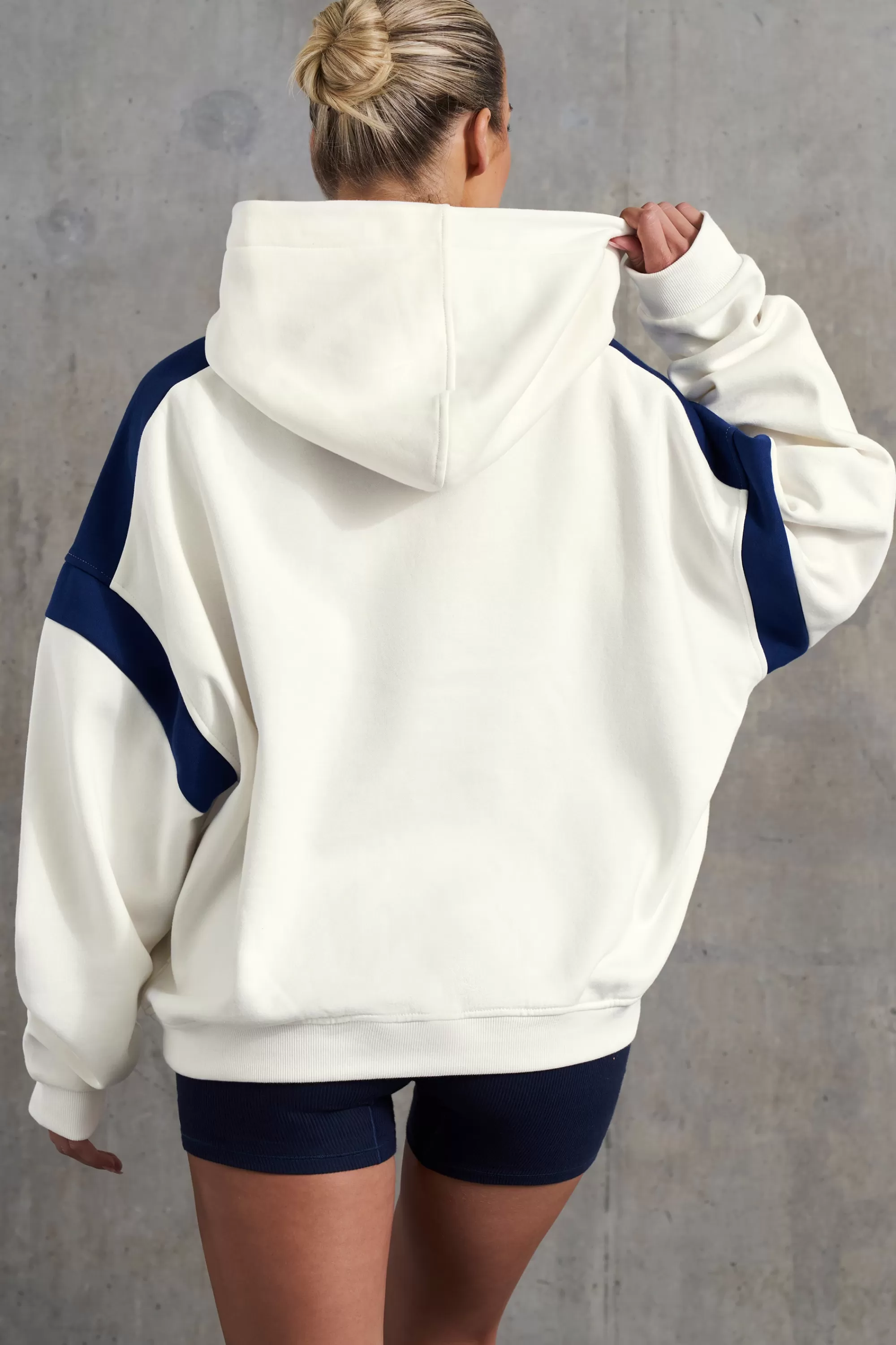 Oh Polly Oversized Hooded Sweatshirt In White Discount