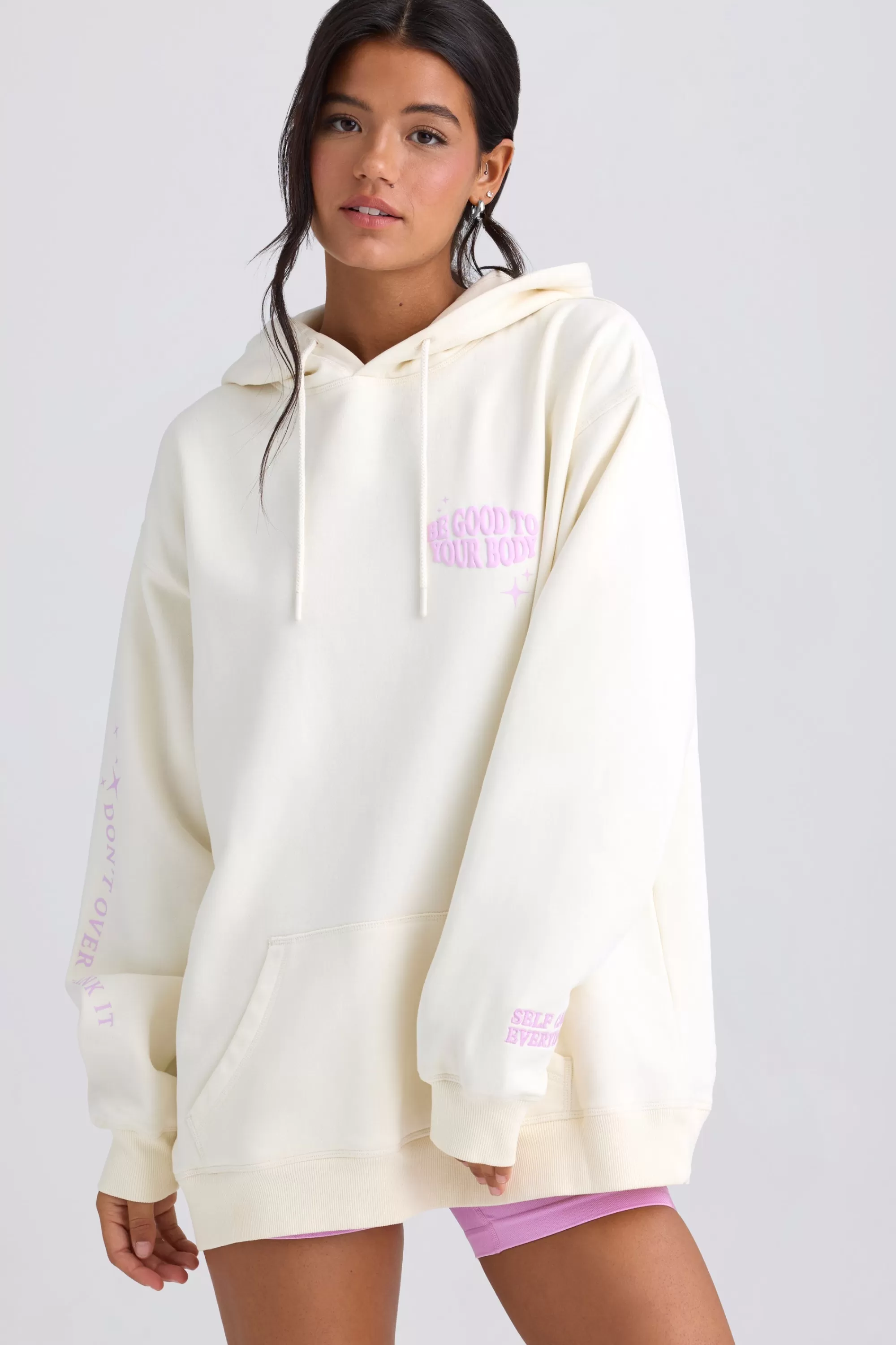 Oh Polly Oversized Hoodie In Eggshell Egg Shell Best Sale