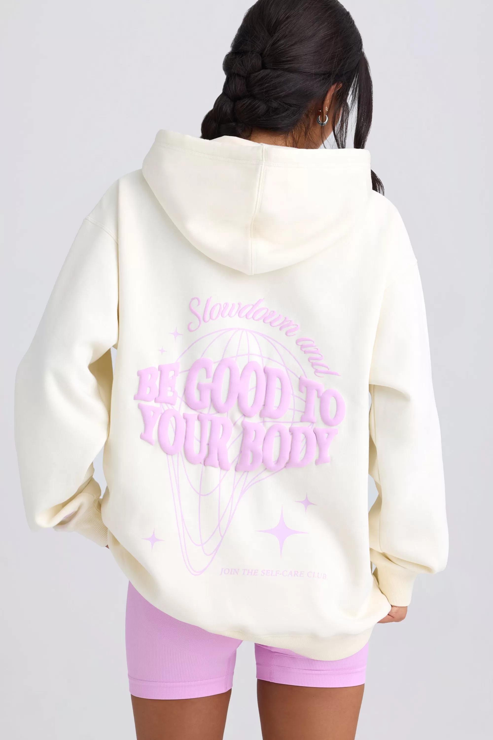 Oh Polly Oversized Hoodie In Eggshell Egg Shell Best Sale