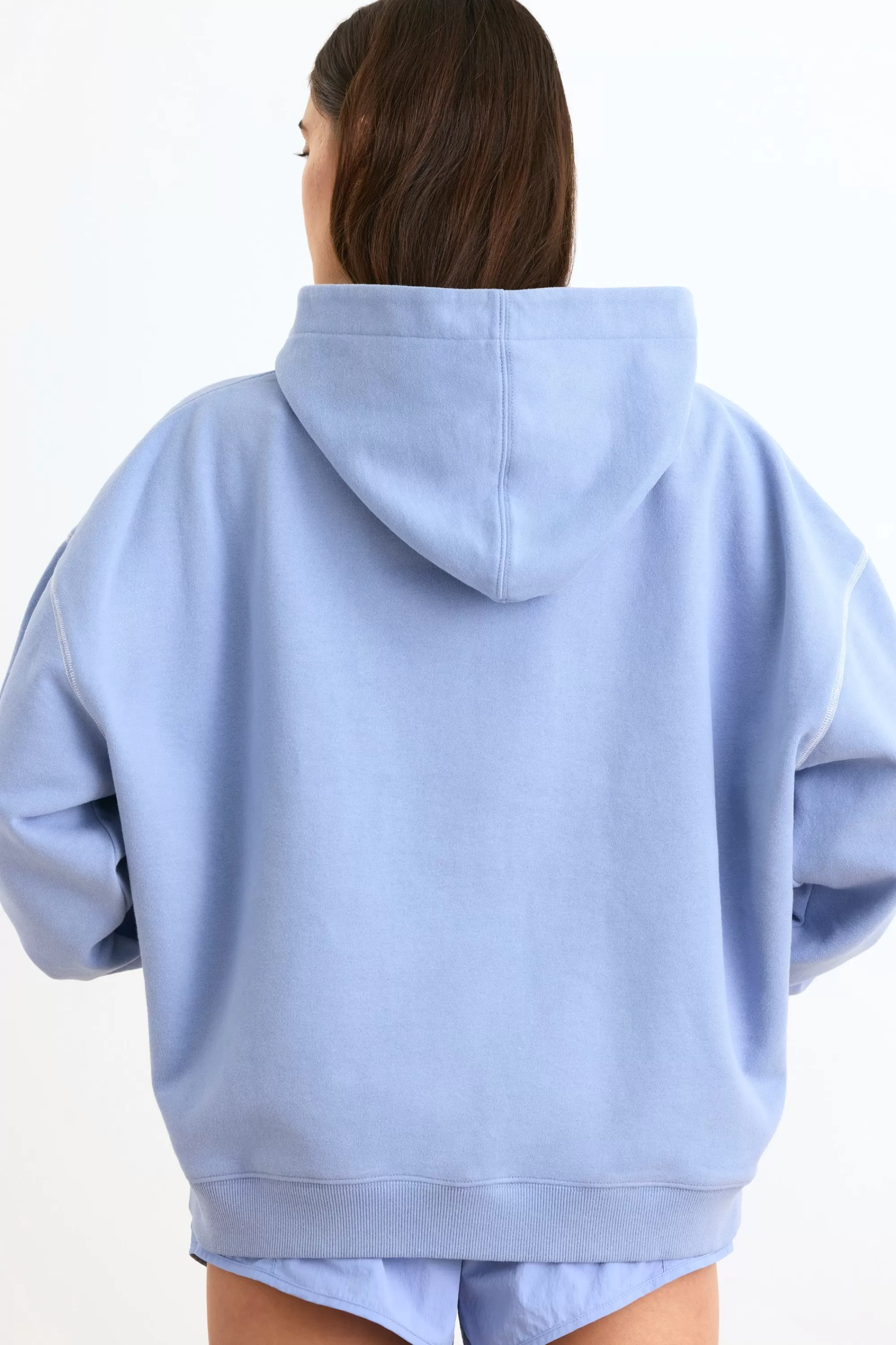 Oh Polly Oversized Hoodie In Lavender Blue Cheap