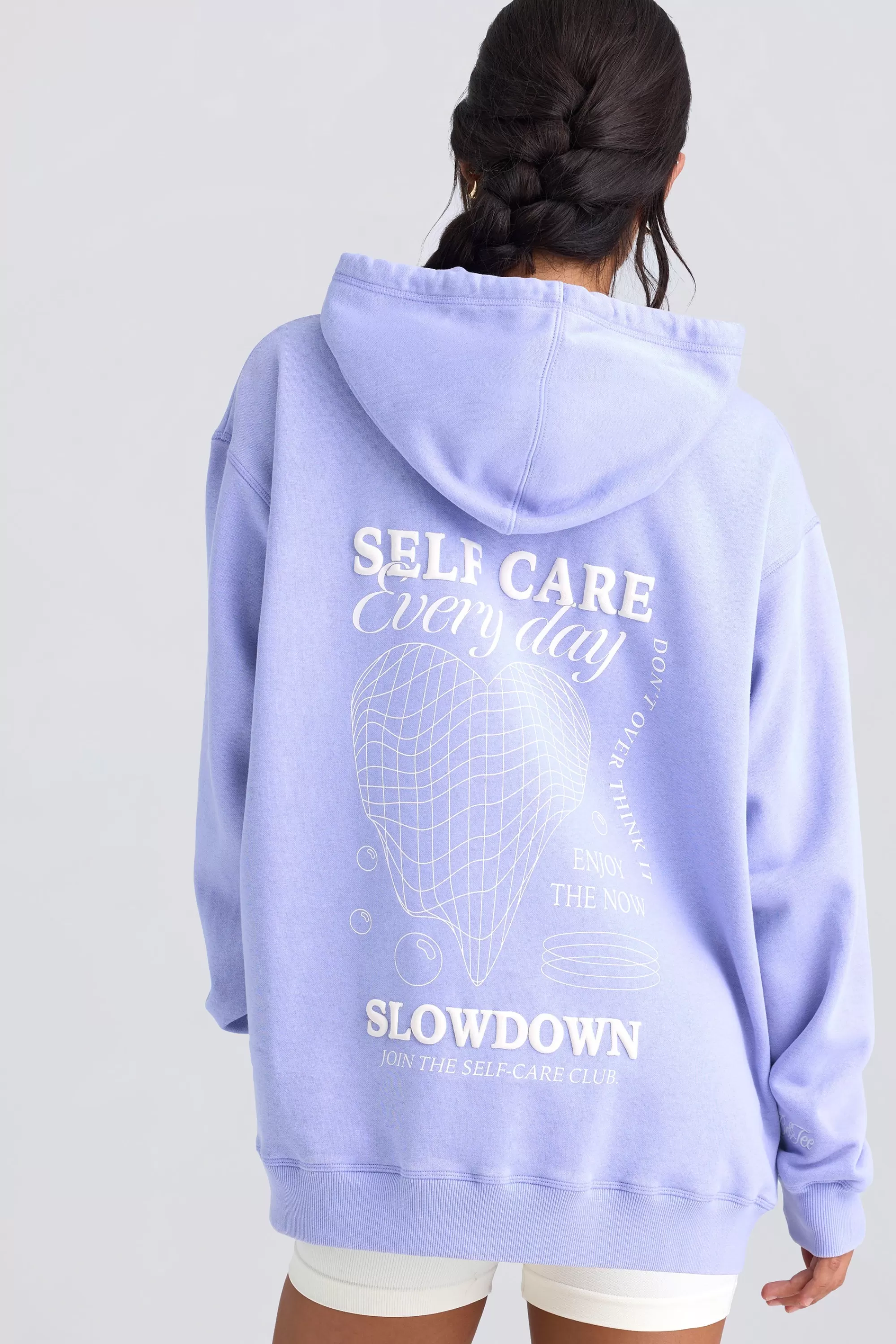 Oh Polly Oversized Hoodie In Periwinkle Fashion