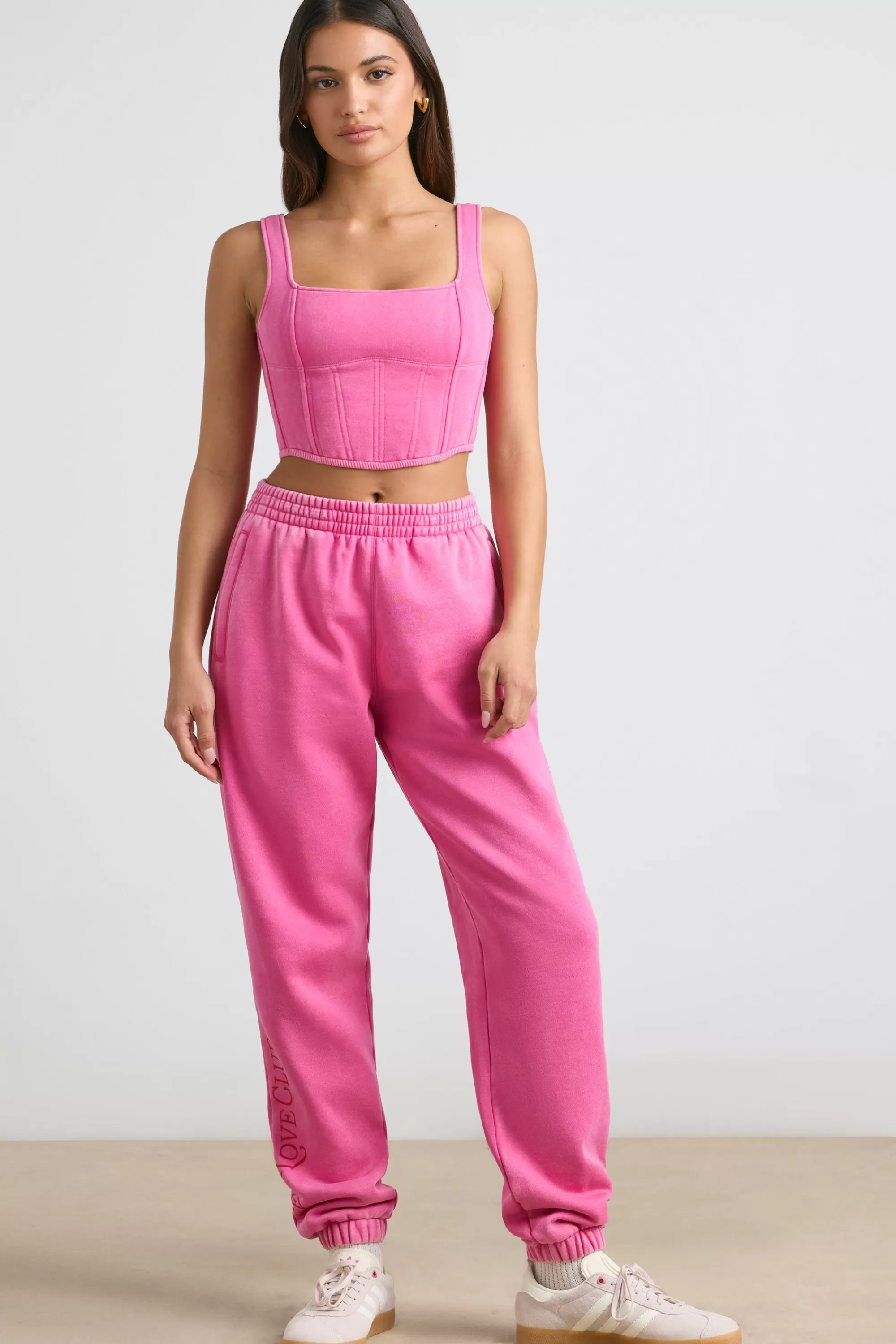 Oh Polly Oversized Joggers In Hot Pink Hot