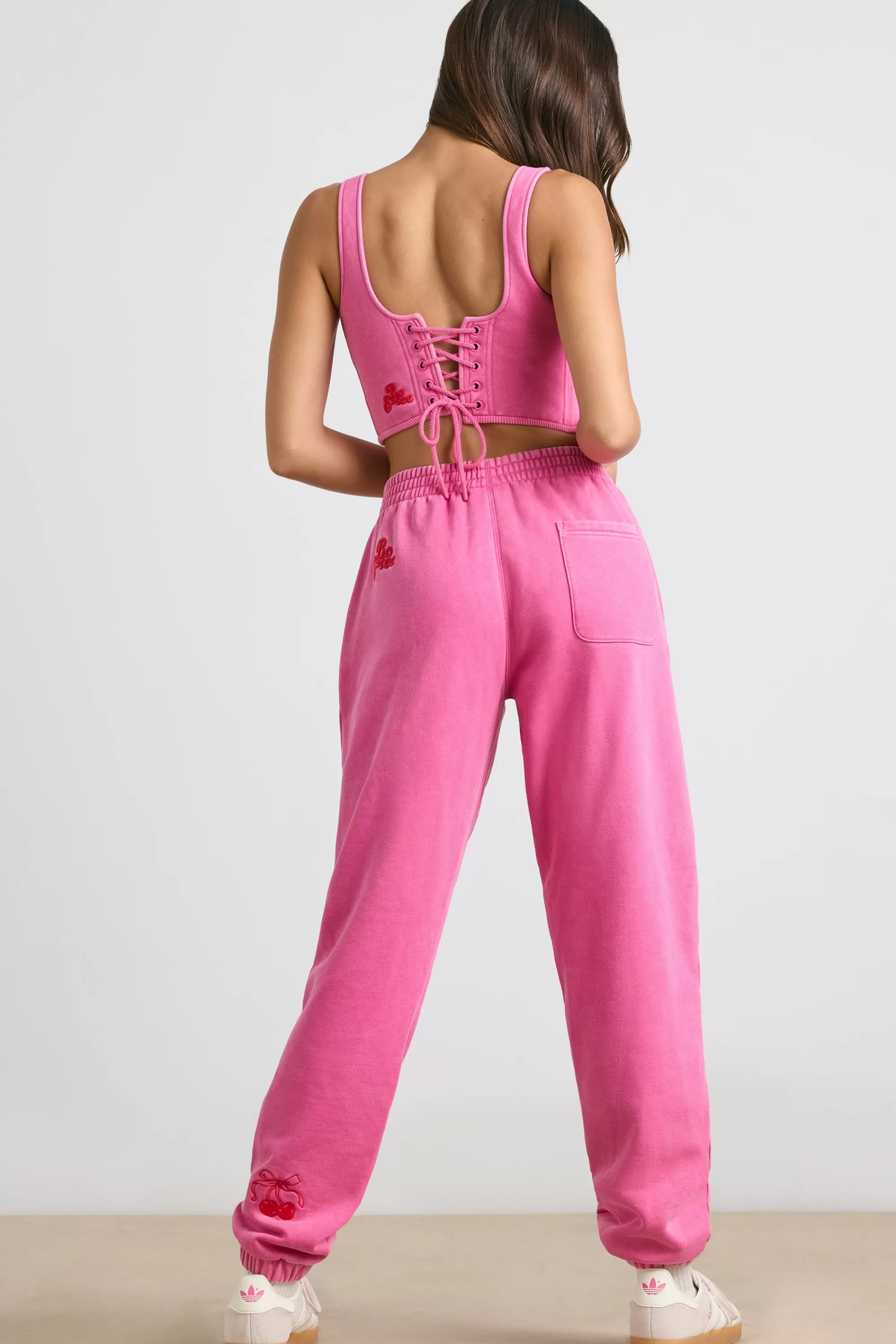 Oh Polly Oversized Joggers In Hot Pink Hot