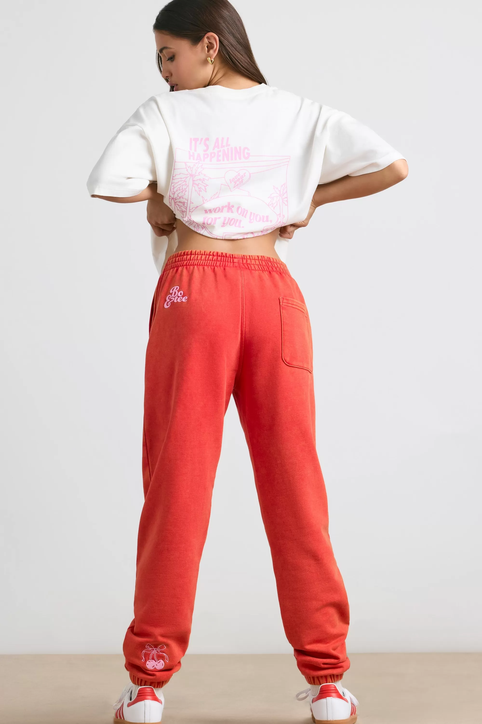 Oh Polly Oversized Joggers In Red Fashion