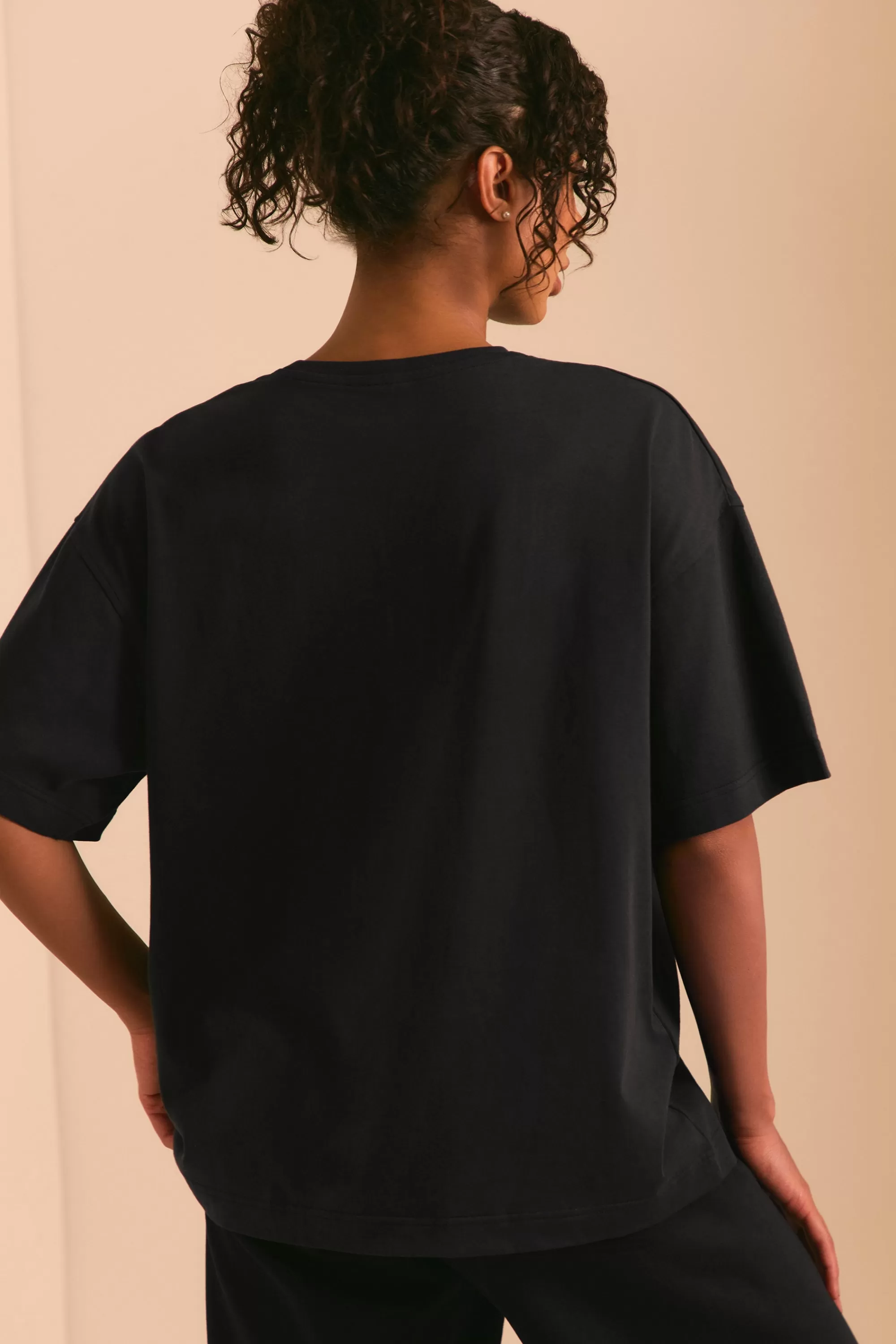 Oh Polly Oversized Short Sleeve T-Shirt In Black Best Sale