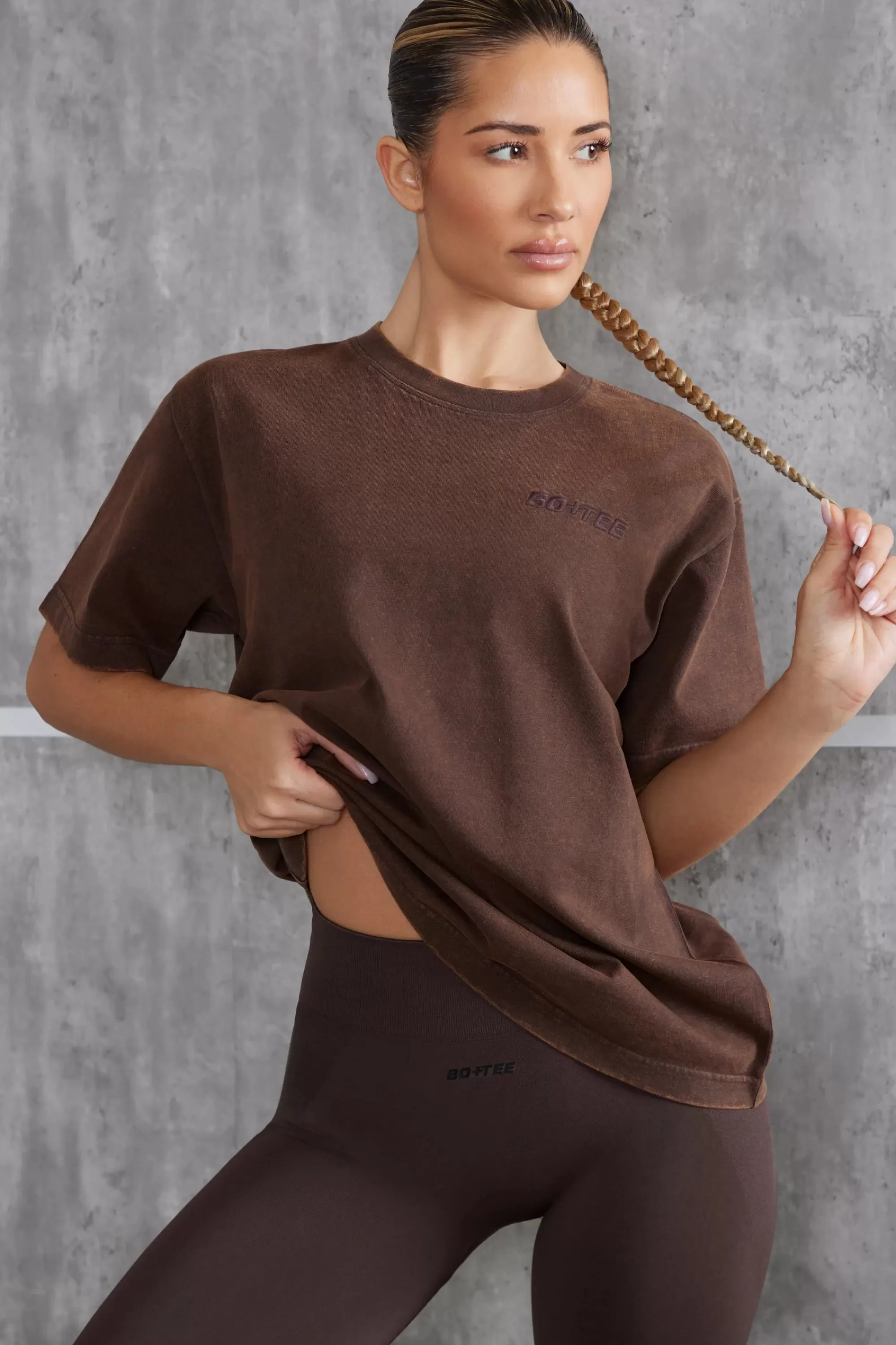 Oh Polly Oversized T-Shirt In Brown Cheap