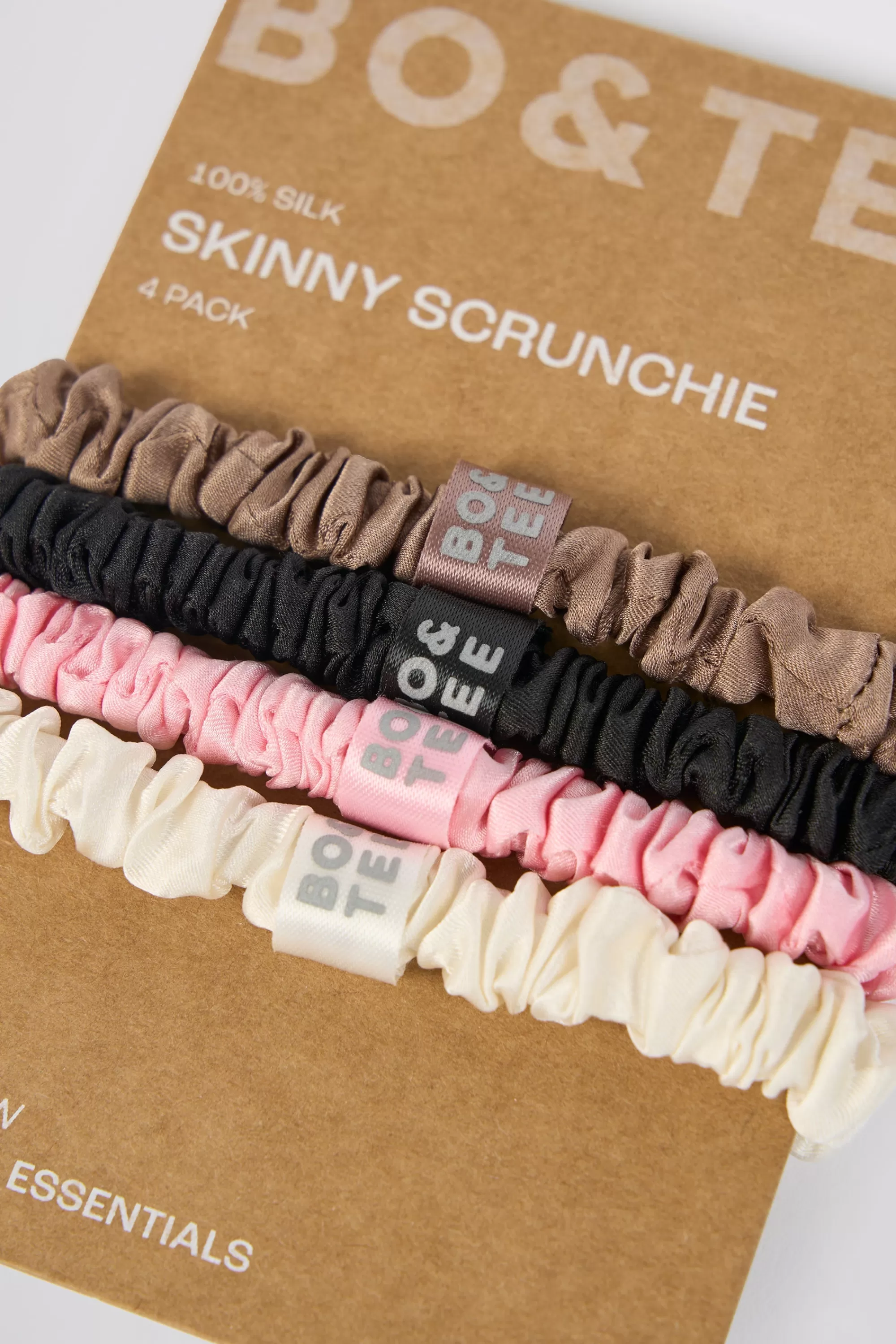 Oh Polly Pack Of 4 Silk Scrunchies Cheap