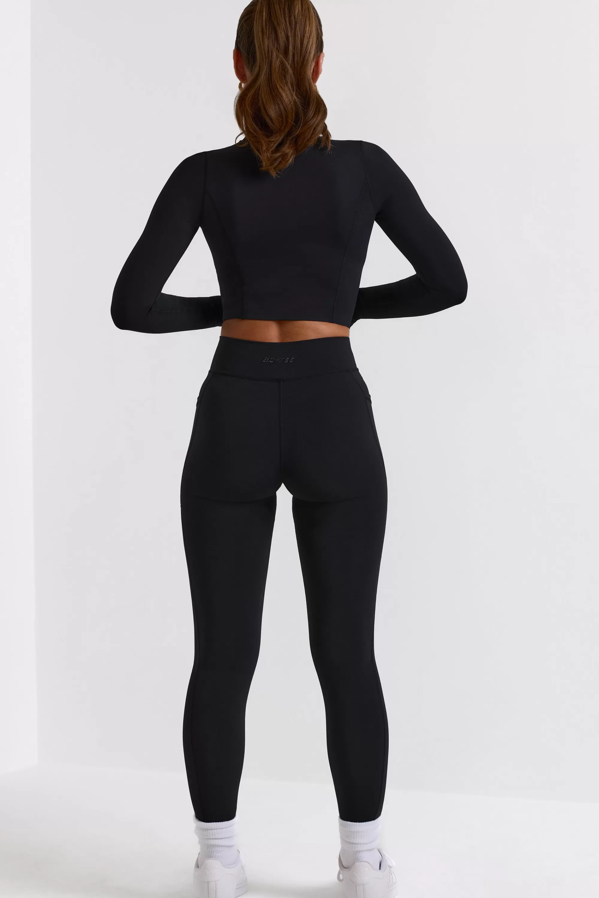 Oh Polly Petite Full Length Leggings With Pockets In Black Store