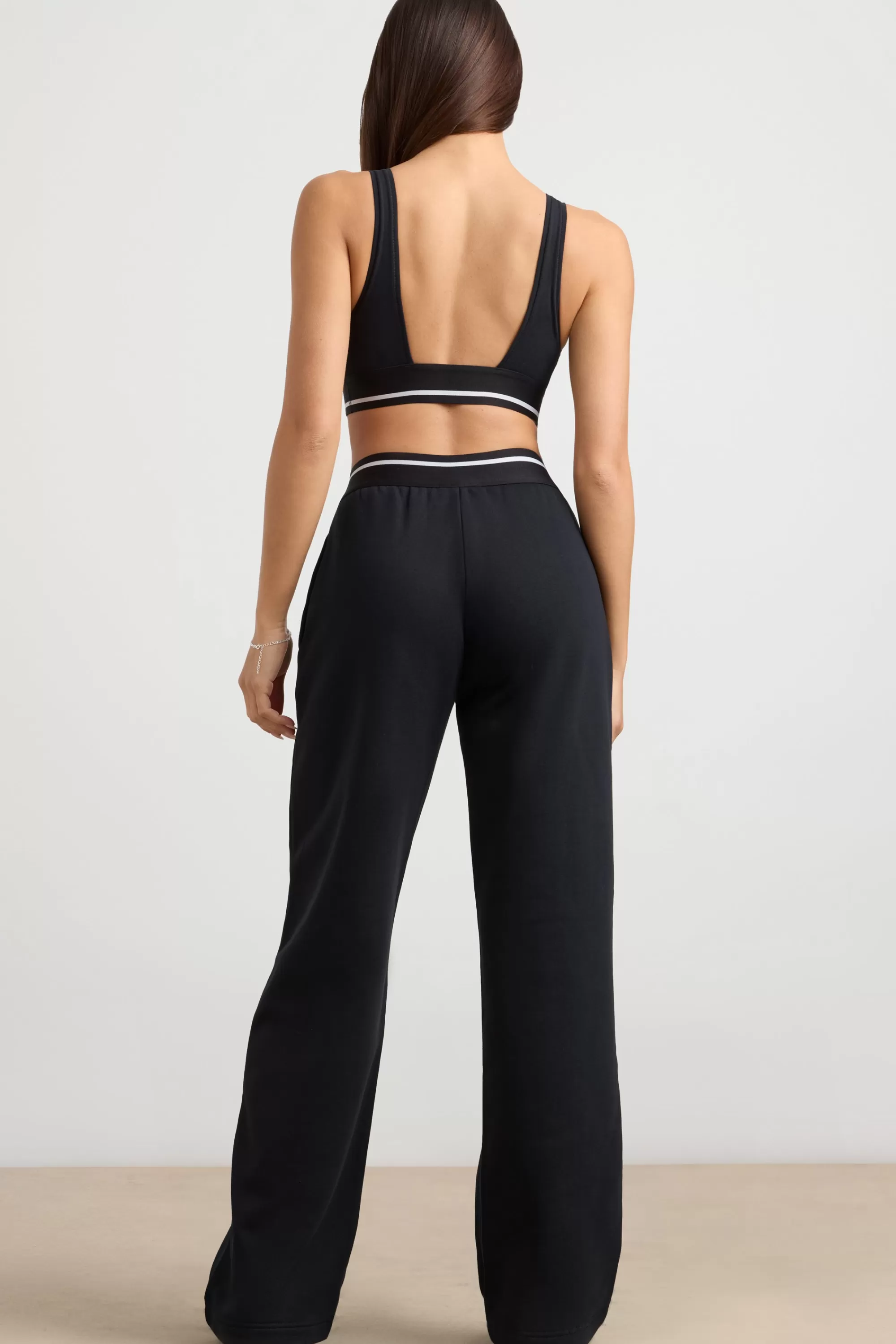 Oh Polly Petite High-Waist Straight-Leg Joggers In Black Cheap