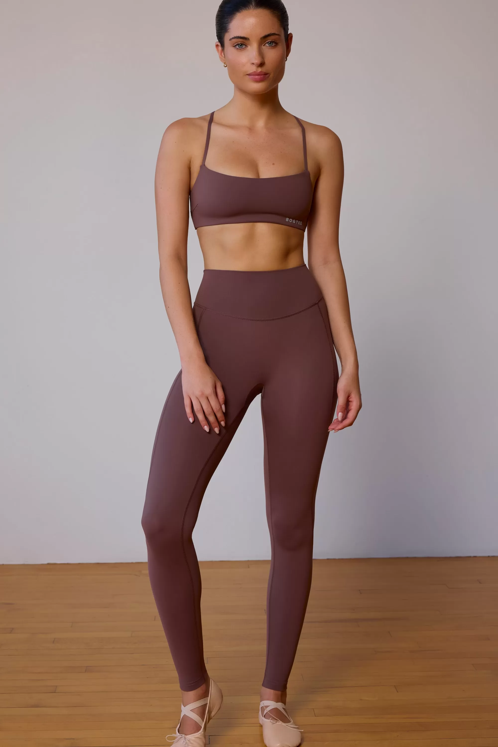 Oh Polly Petite UltraFlex Leggings In Taupe Brown Outlet