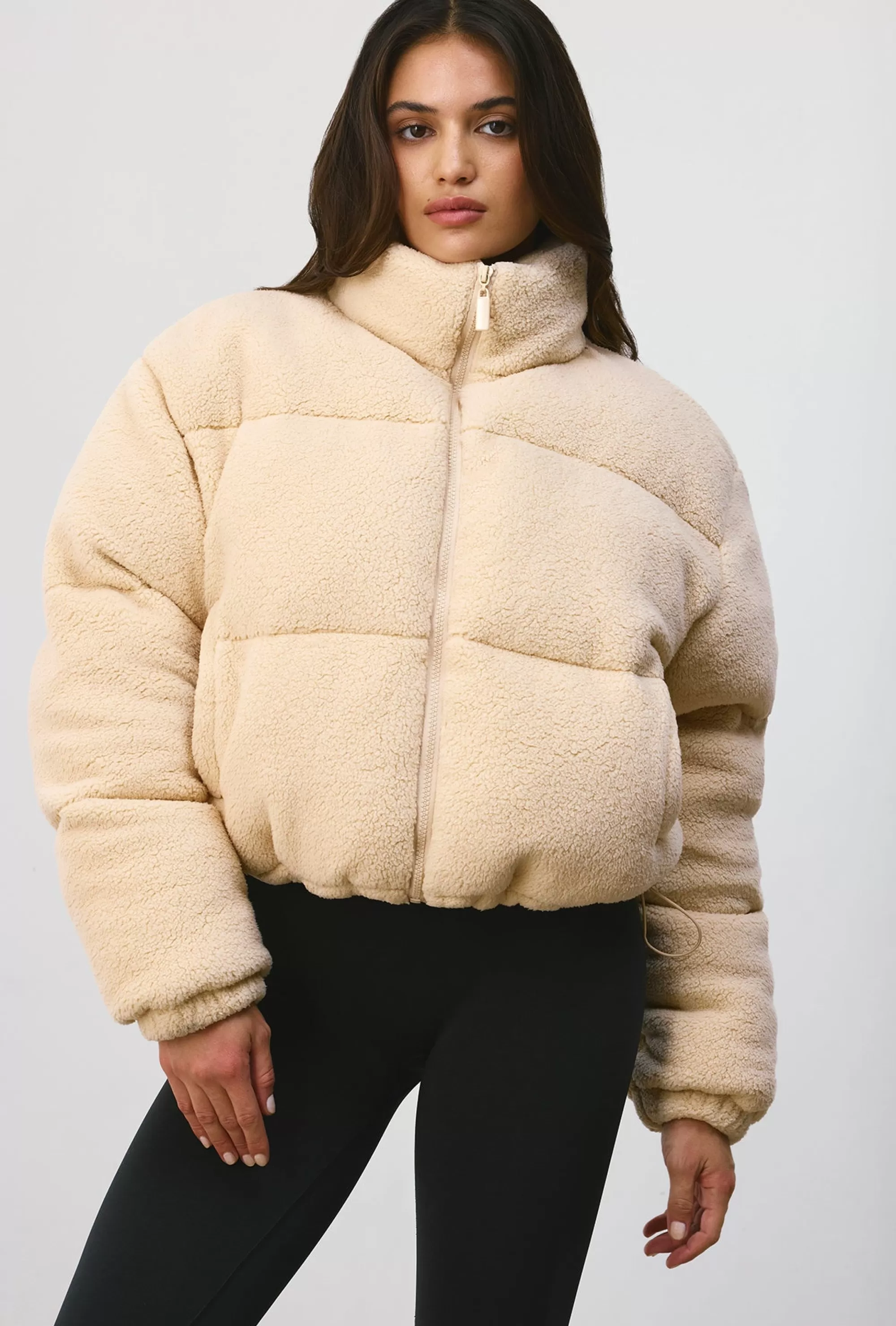 Oh Polly Puffer Jacket In Cashmere Hot