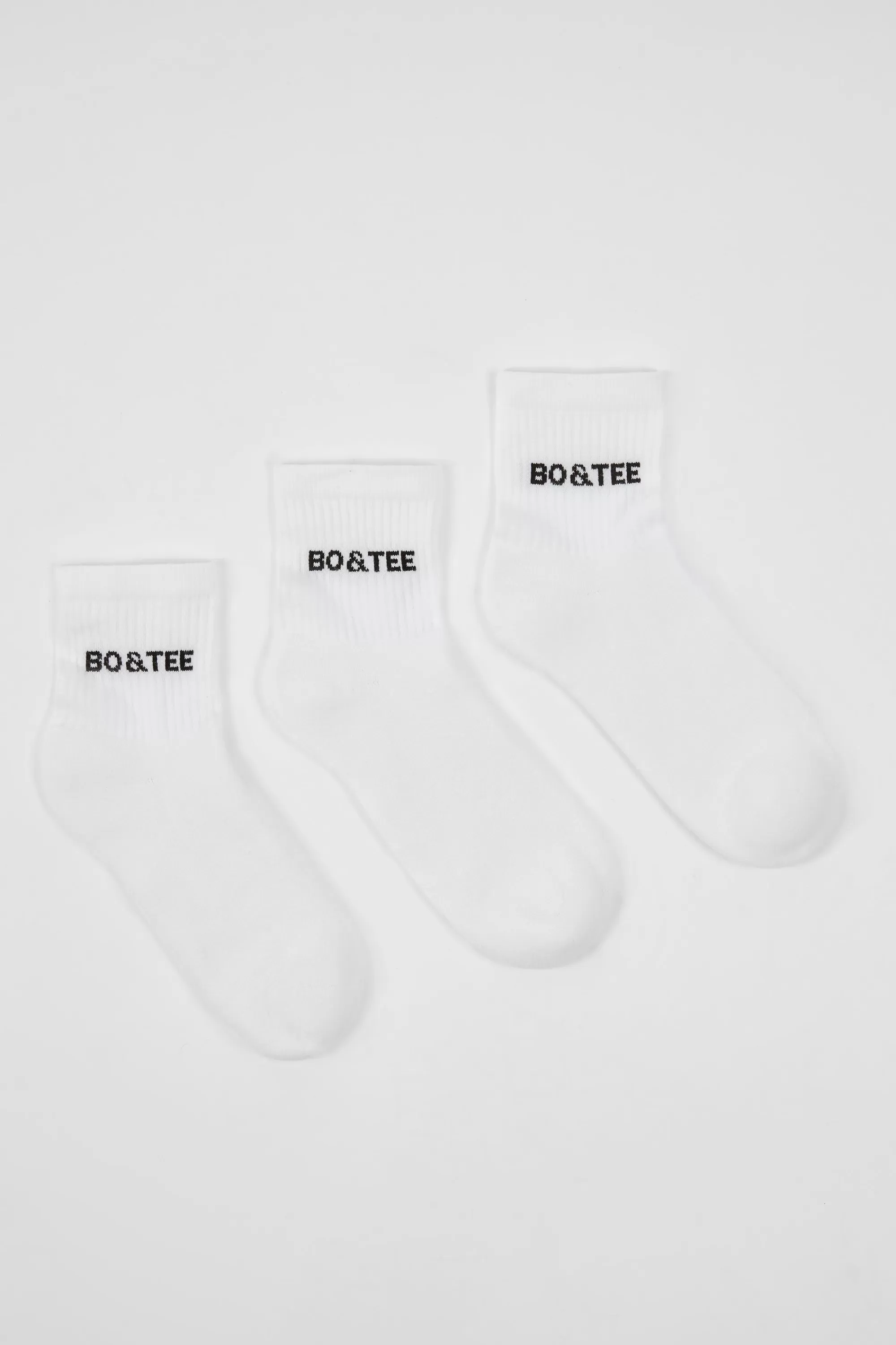 Oh Polly Ribbed Half-Crew Sock Bundle In White Store