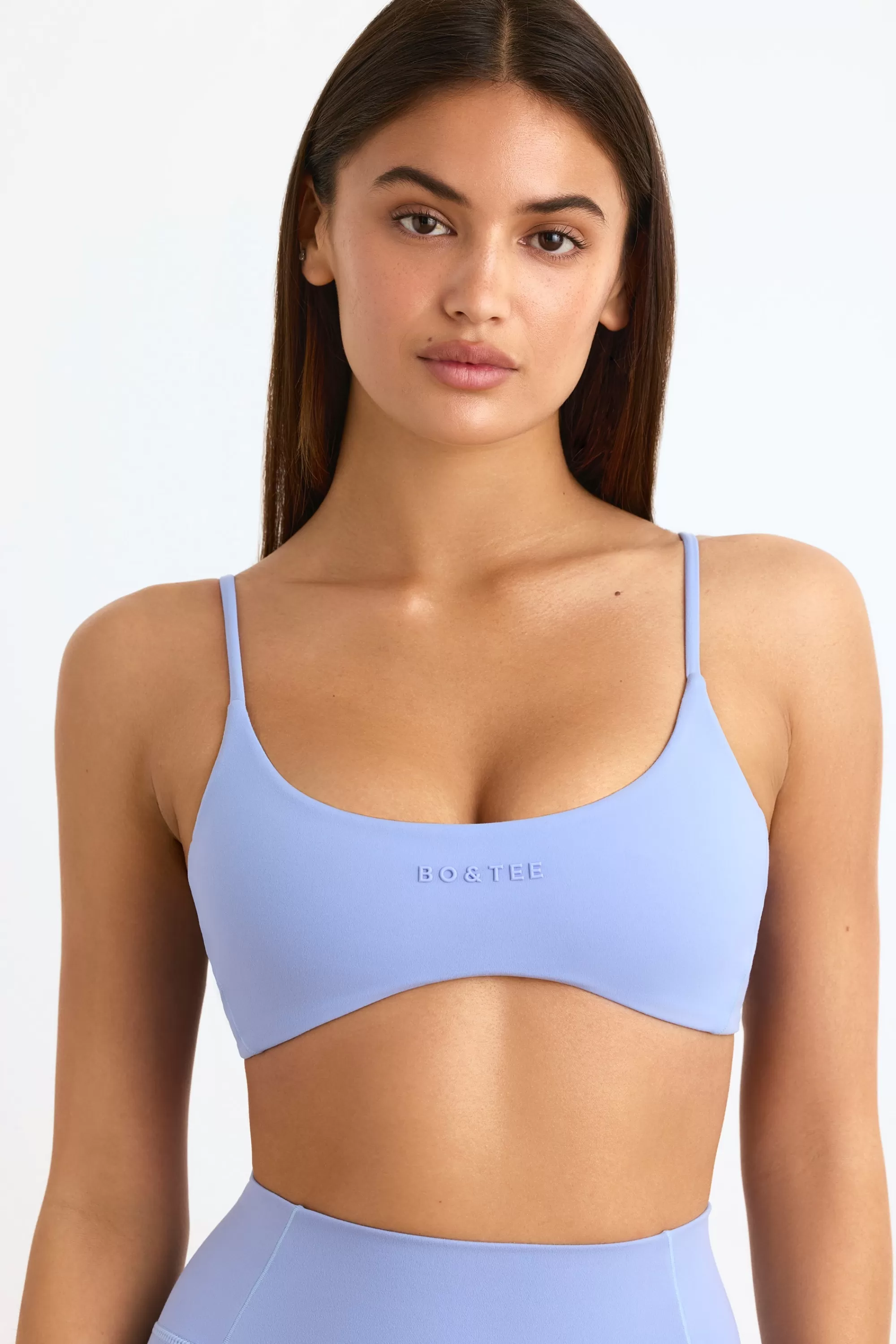 Oh Polly Soft Active Sports Bra In Lavender Blue Flash Sale