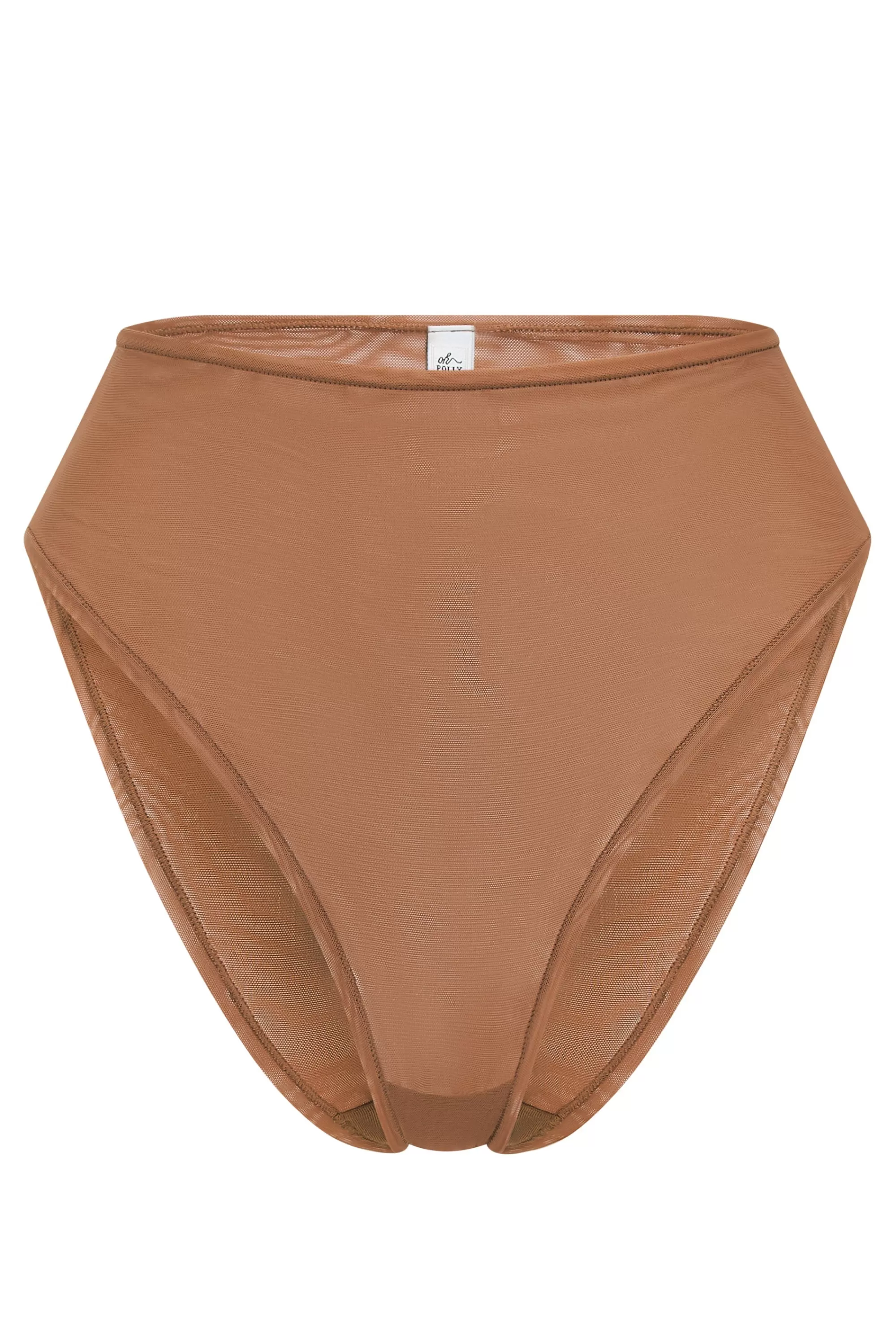 Oh Polly Soft Mesh High Waisted Knicker In Honey Cheap