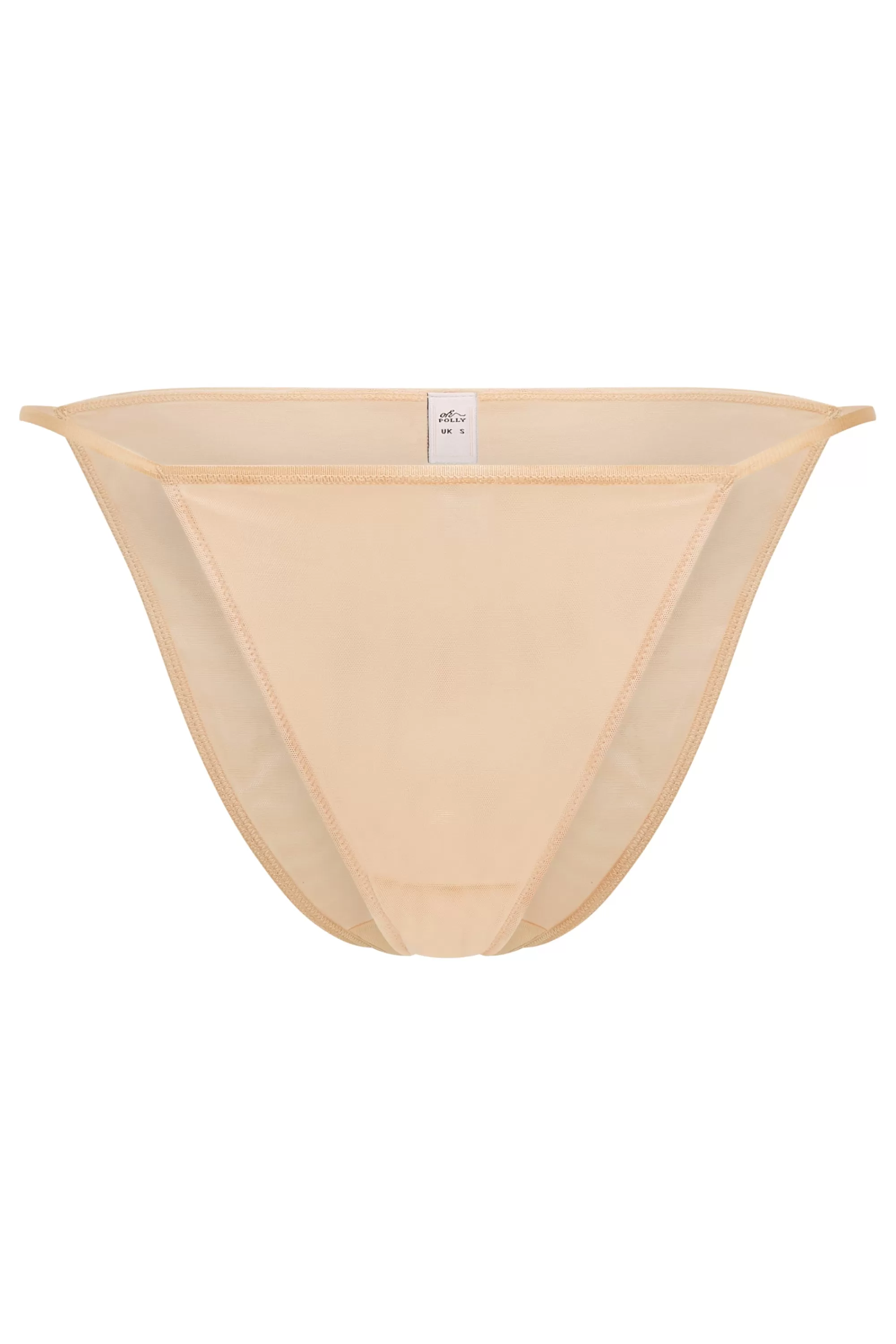 Oh Polly Soft Mesh String Bikini In Beige Store