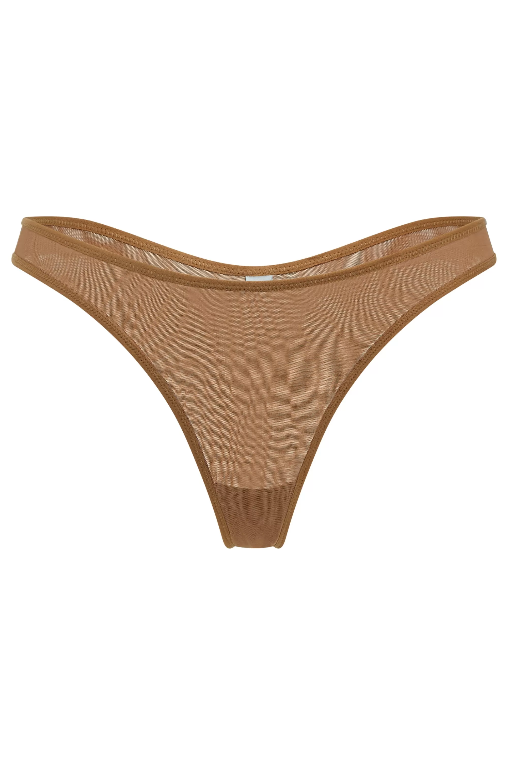 Oh Polly Soft Mesh Thong In Almond Online