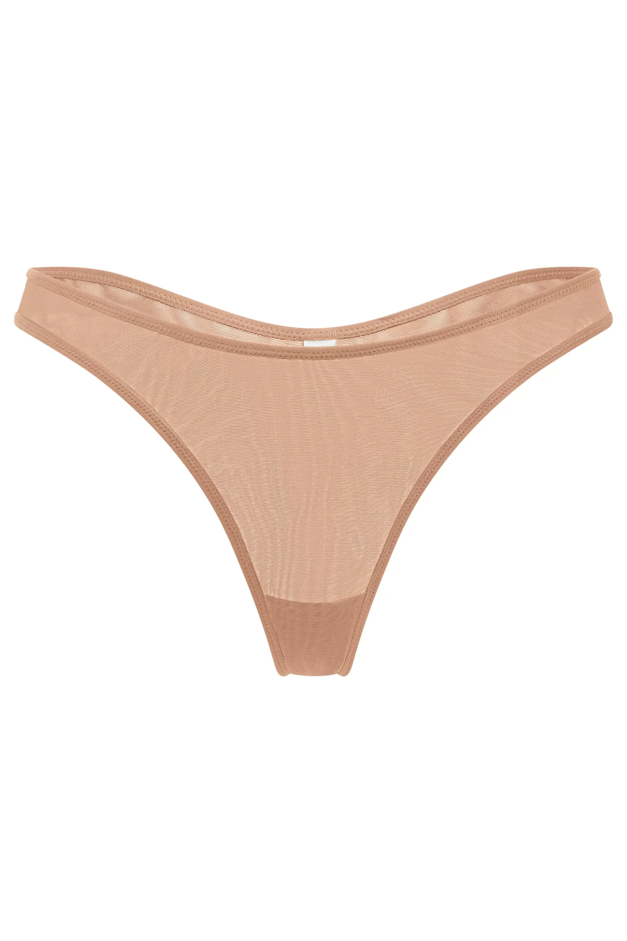 Oh Polly Soft Mesh Thong In Warm Peach Fashion