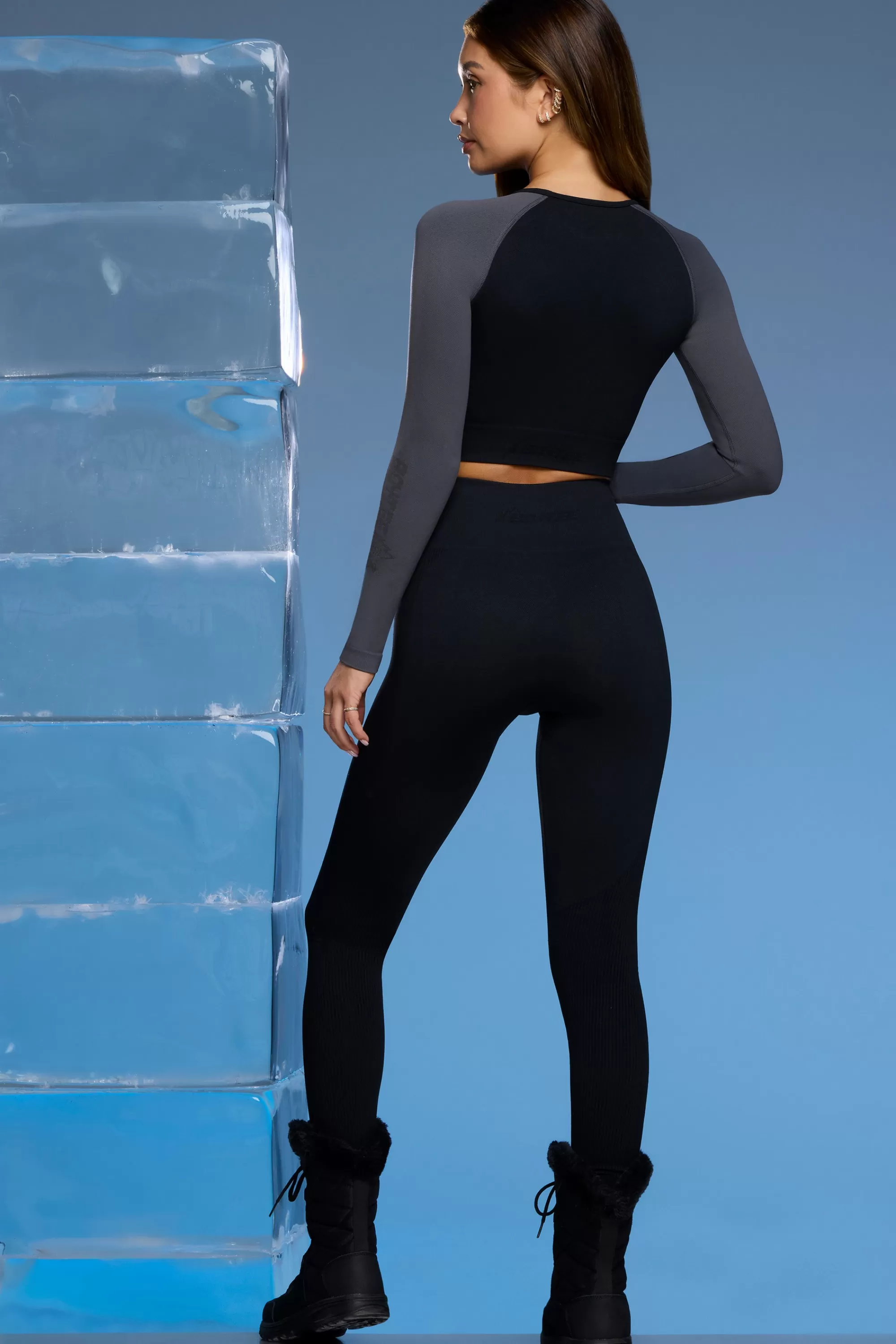 Oh Polly Super Sculpt Base Layer Leggings In Black Shop