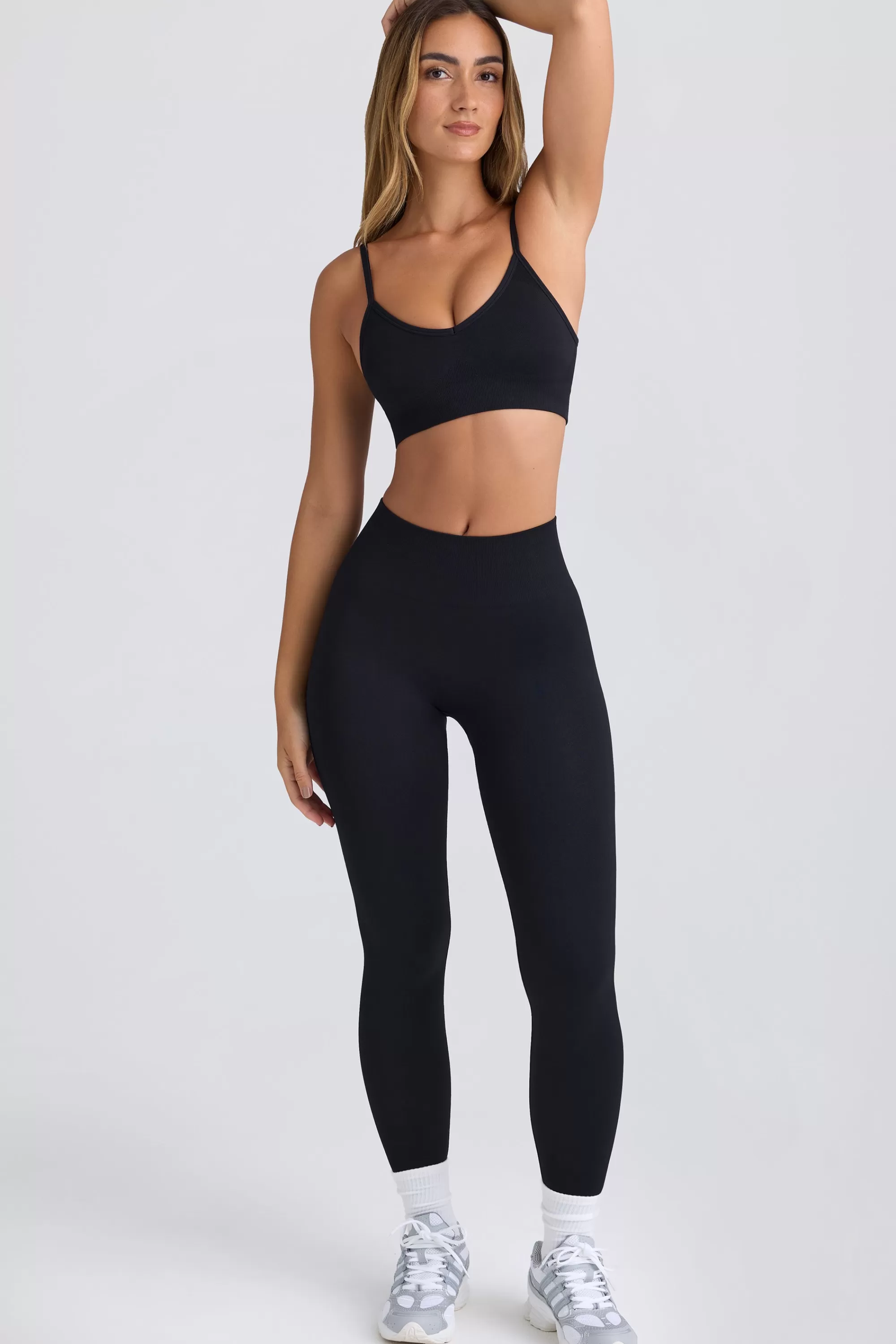 Oh Polly Super Sculpt Seamless Leggings In Black Clearance