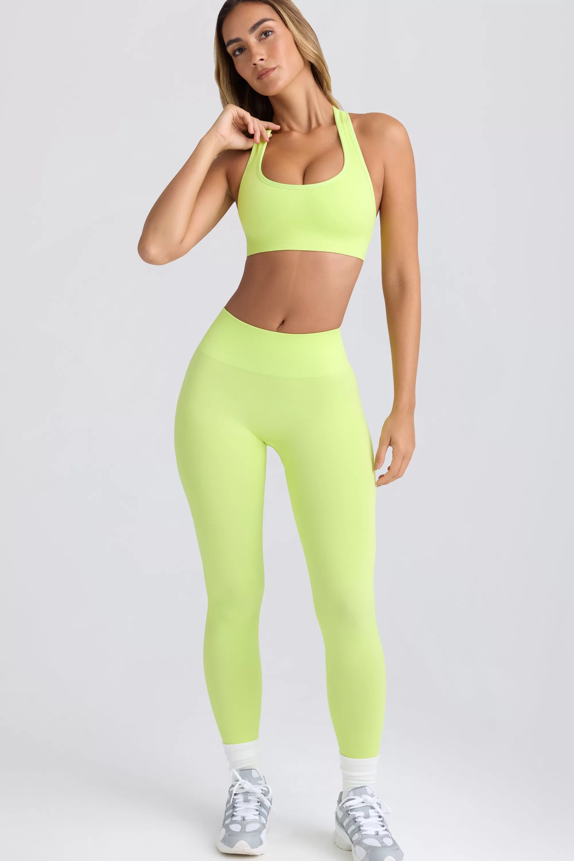 Oh Polly Super Sculpt Seamless Leggings In Key Lime Cheap