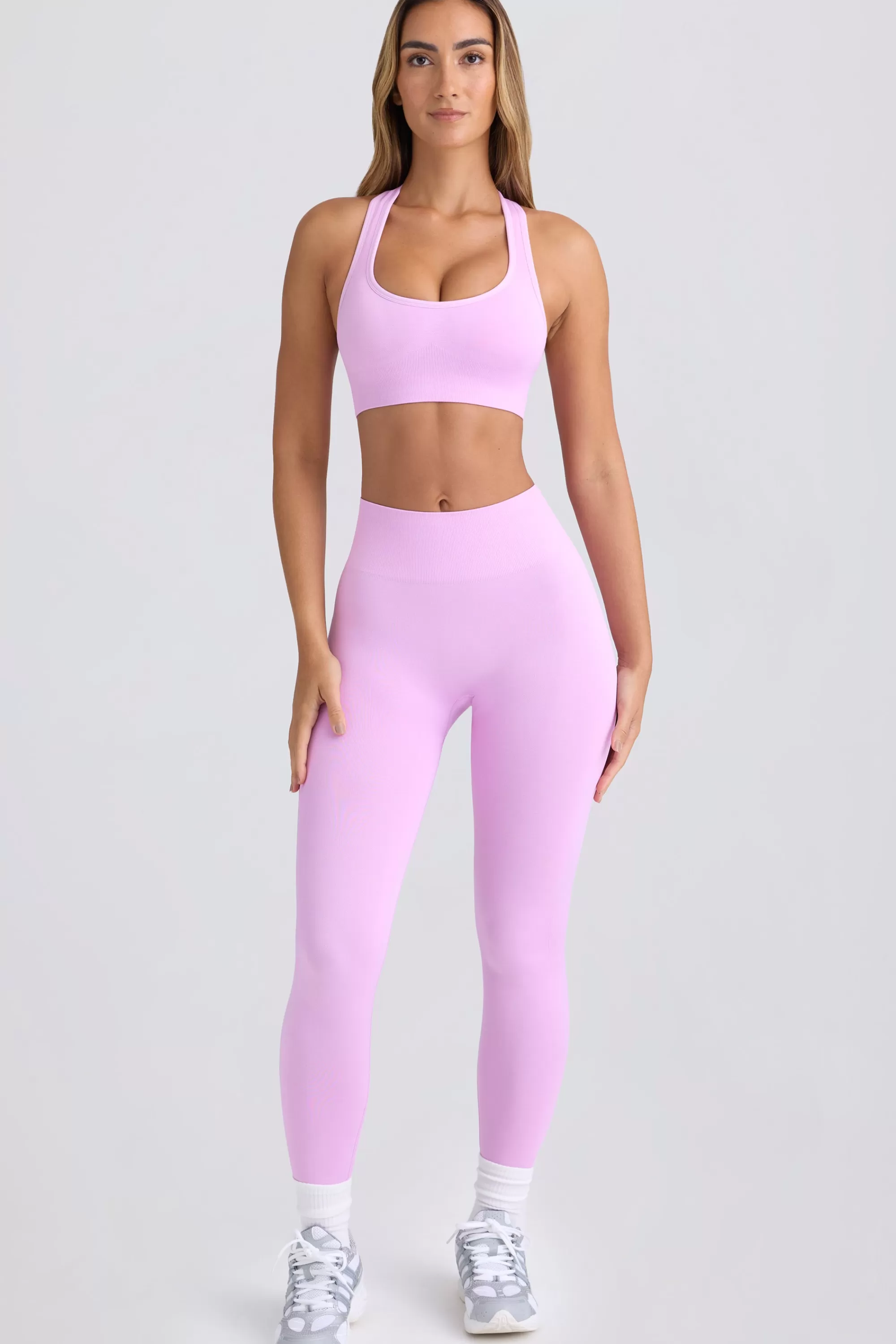 Oh Polly Super Sculpt Seamless Leggings In Violet Pink Violet Pink New