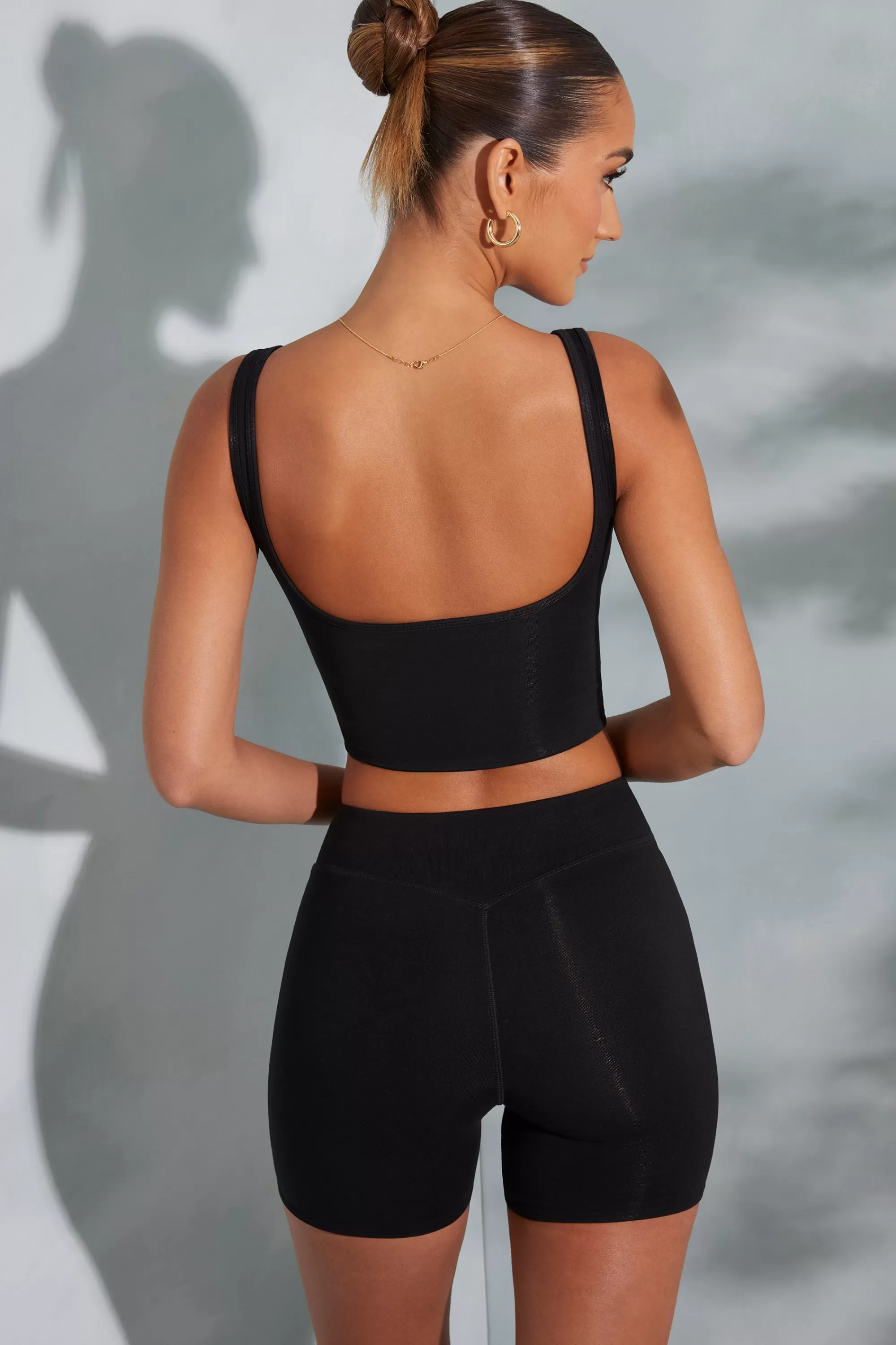 Oh Polly Sweetheart Neckline Crop Top In Black Best